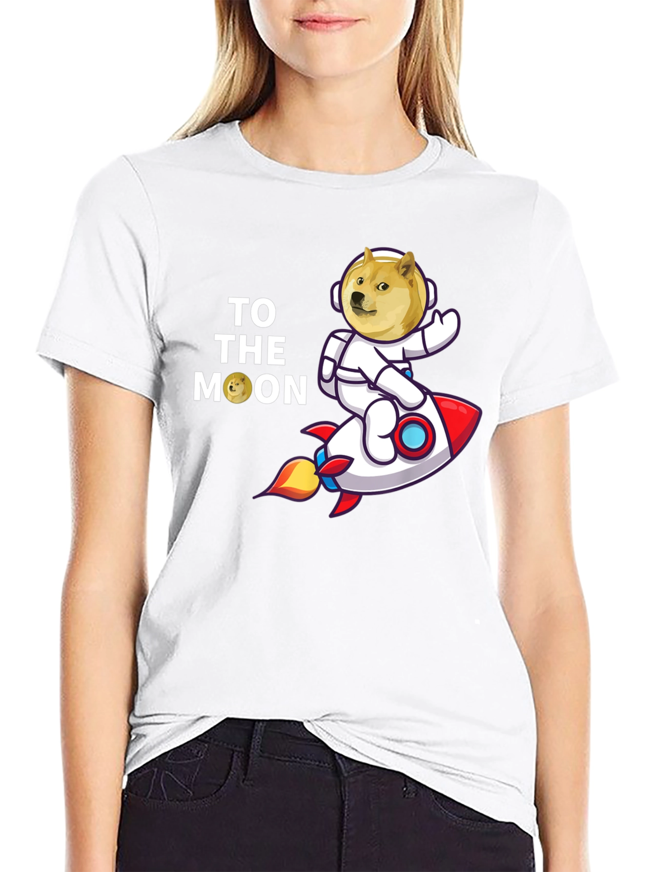 Doge To The Moon T-Shirt – Funny Crypto Meme Graphic Tee
