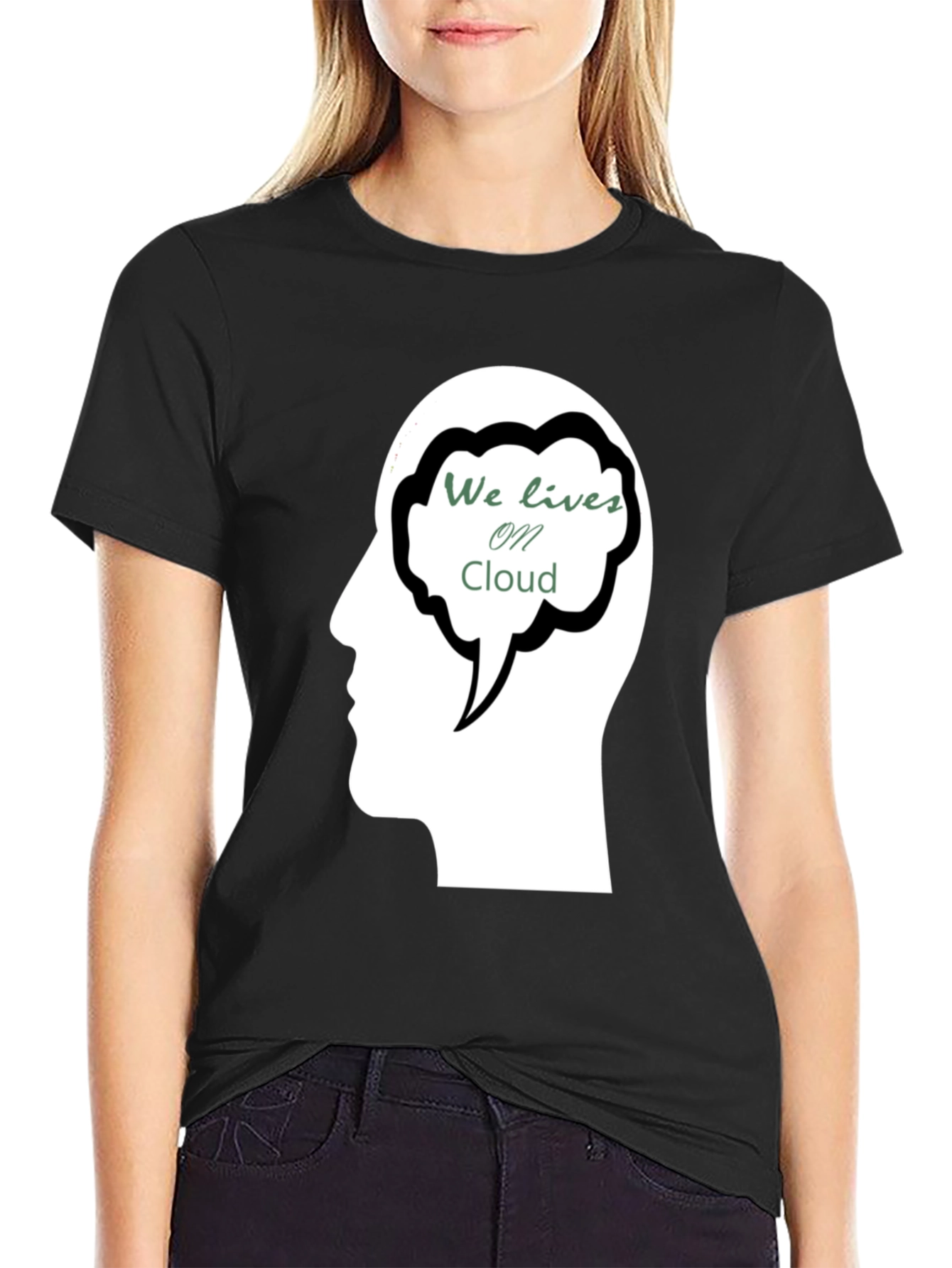 Cloud Mind Black T-Shirt