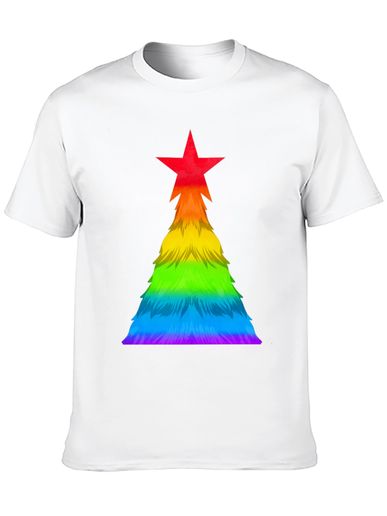 Rainbow Pride Christmas Tree Graphic Tee