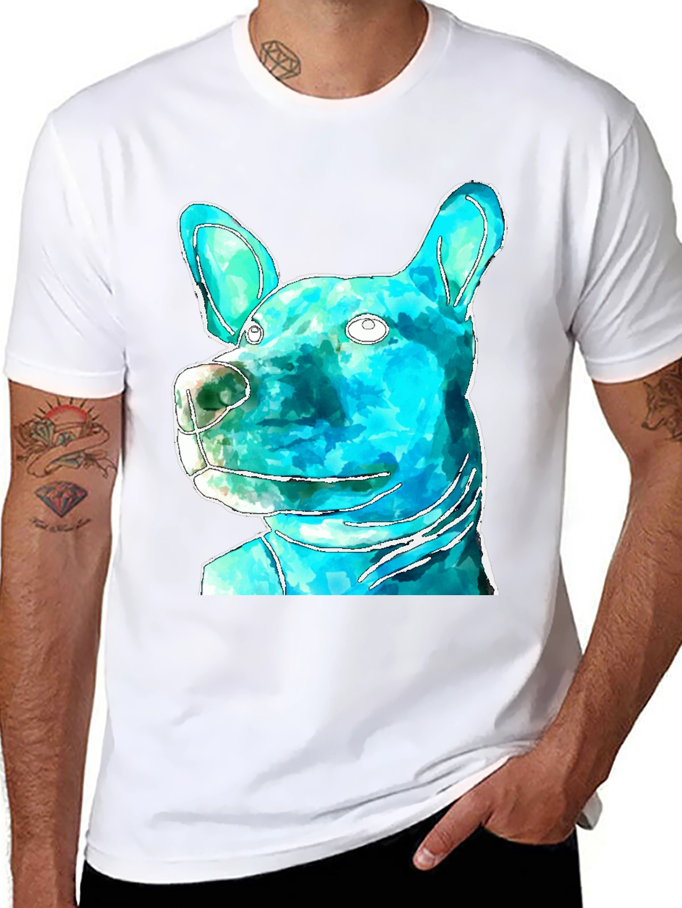 Dog Art Black T-Shirt
