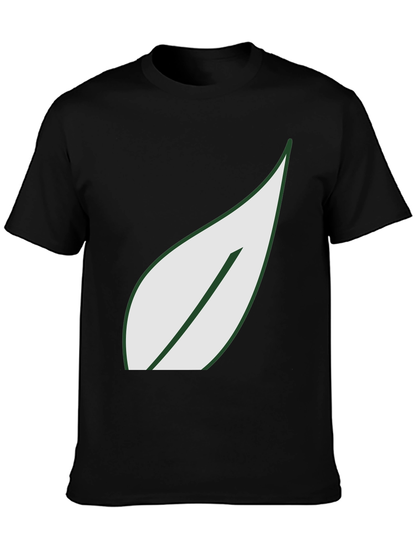 Leaf Graphic Black T-Shirt