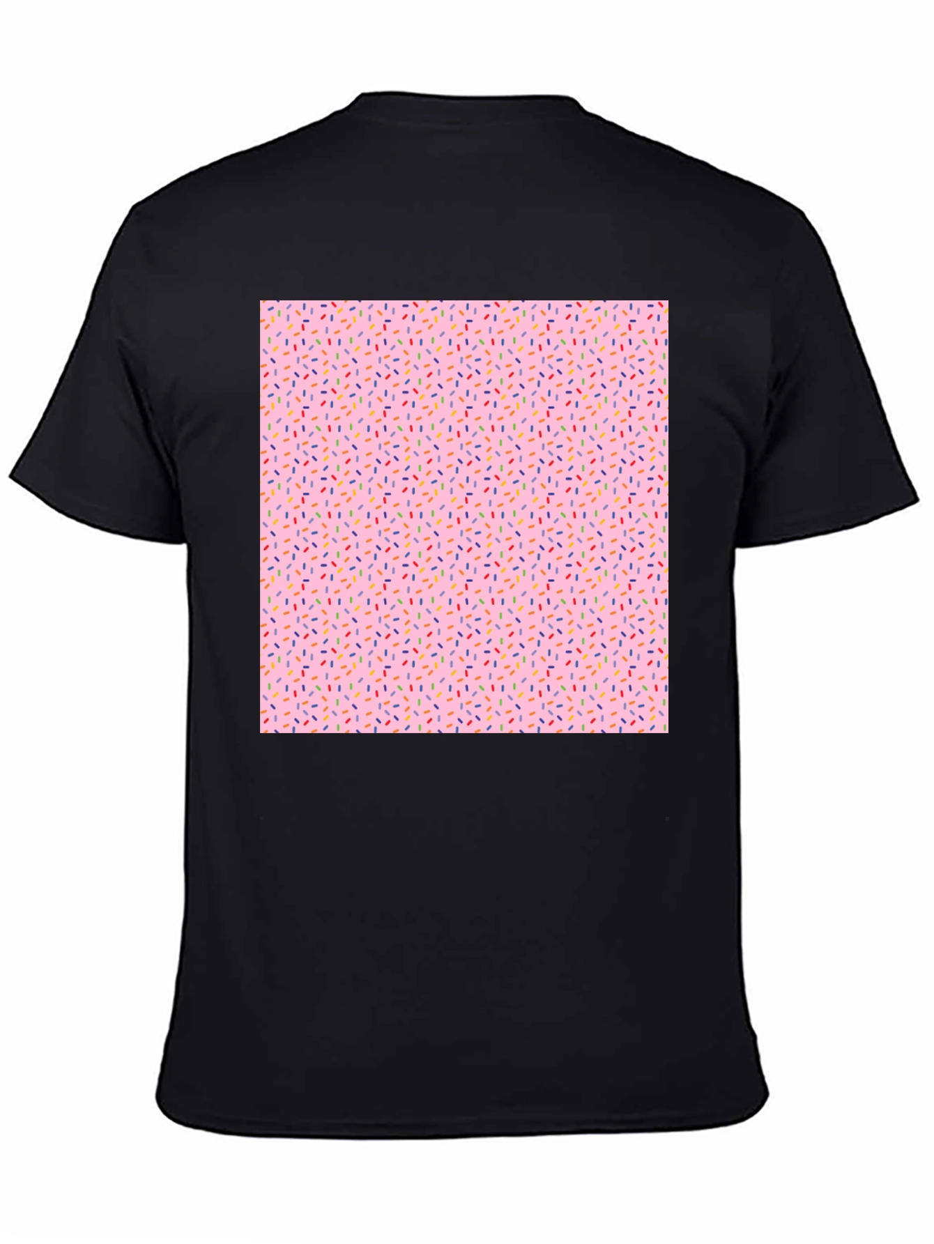 Sprinkle Pattern Black T-Shirt