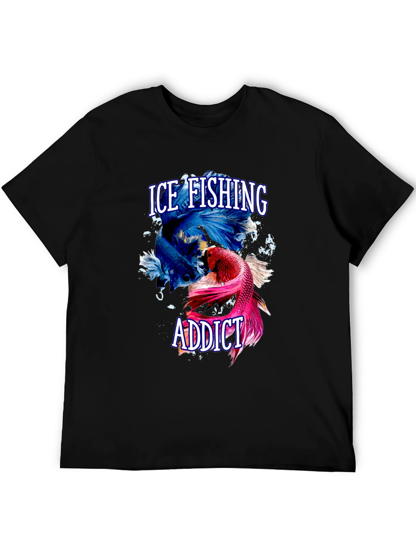 Ice Fishing Addict Graphic T-Shirt