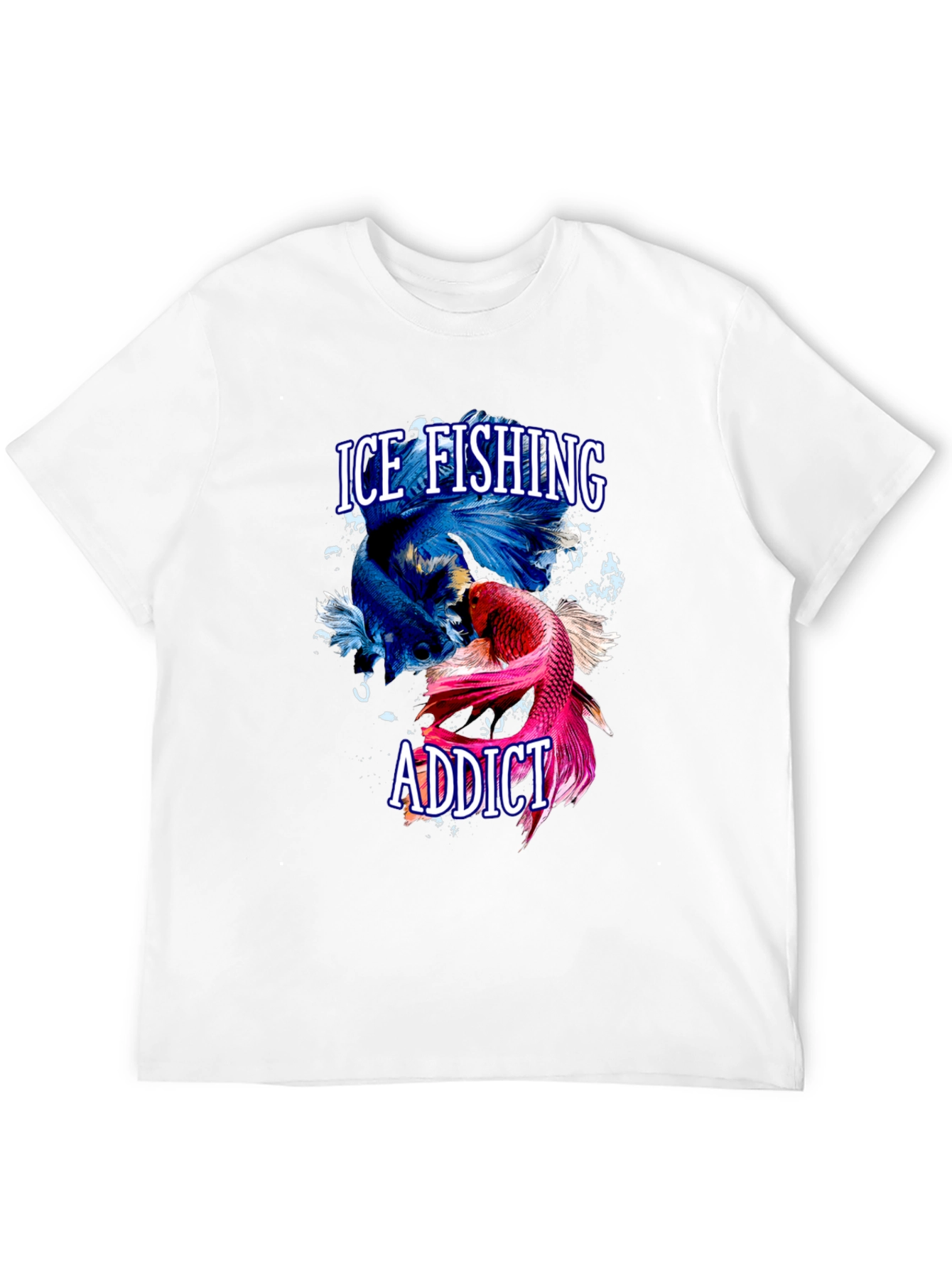 Ice Fishing Addict Graphic T-Shirt