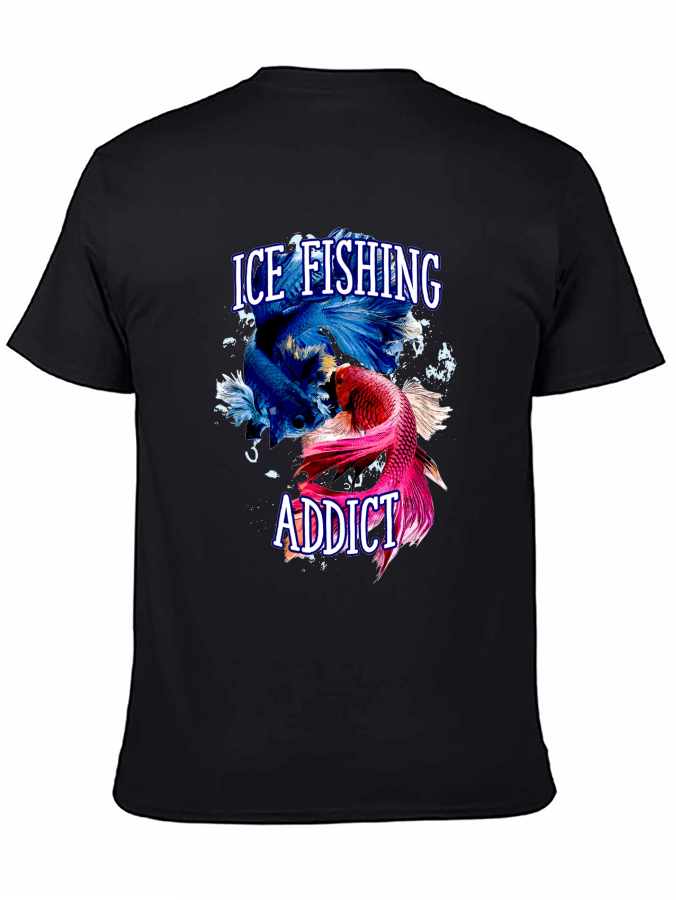 Ice Fishing Addict Graphic T-Shirt