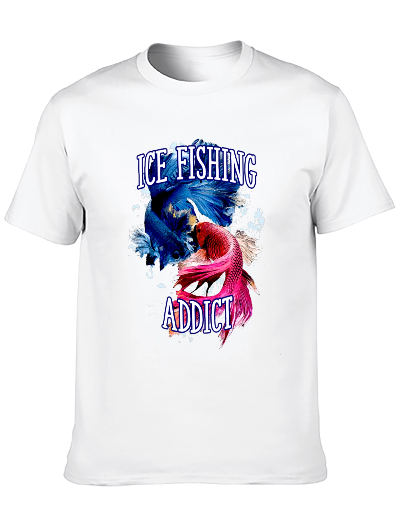 Ice Fishing Addict Graphic T-Shirt