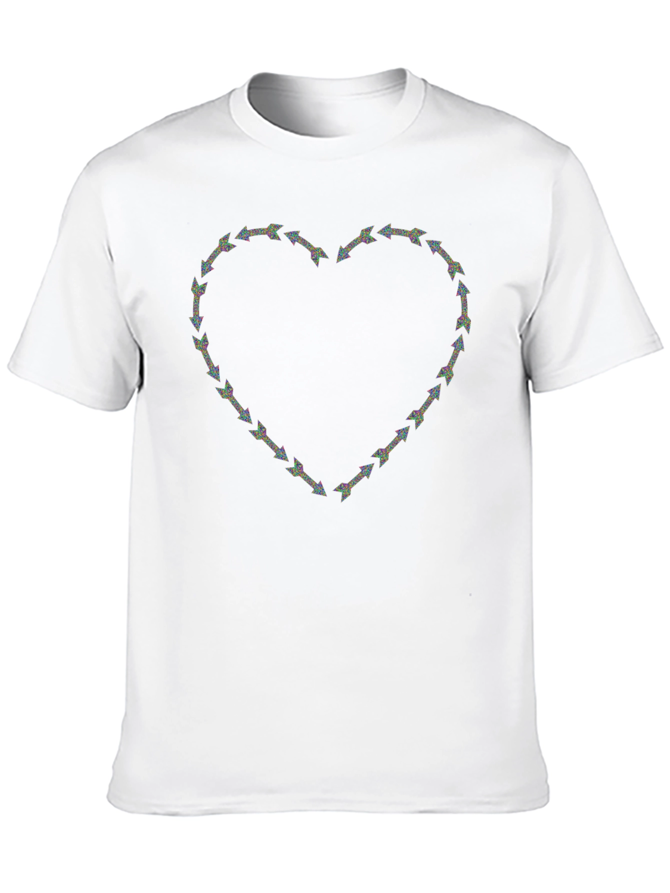 Arrow Heart Graphic Tee - Stylish Black T-Shirt