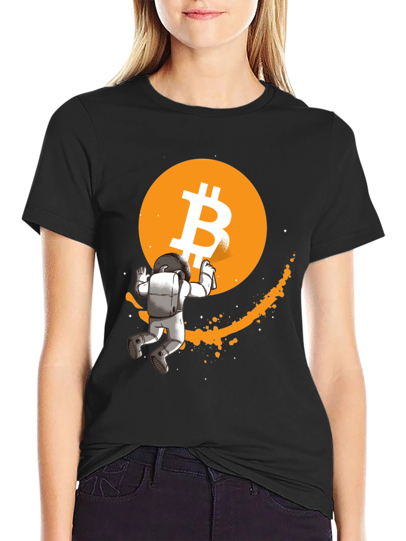 Bitcoin Astronaut T-Shirt - Crypto Space Explorer Tee