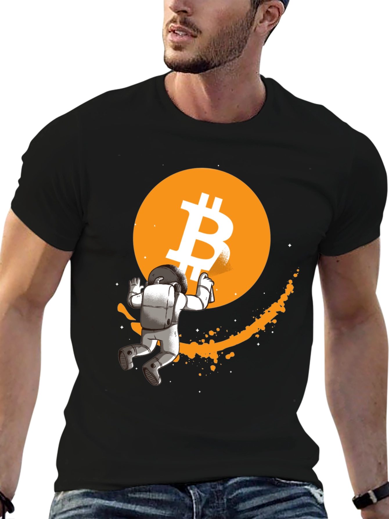Bitcoin Astronaut T-Shirt - Crypto Space Explorer Tee