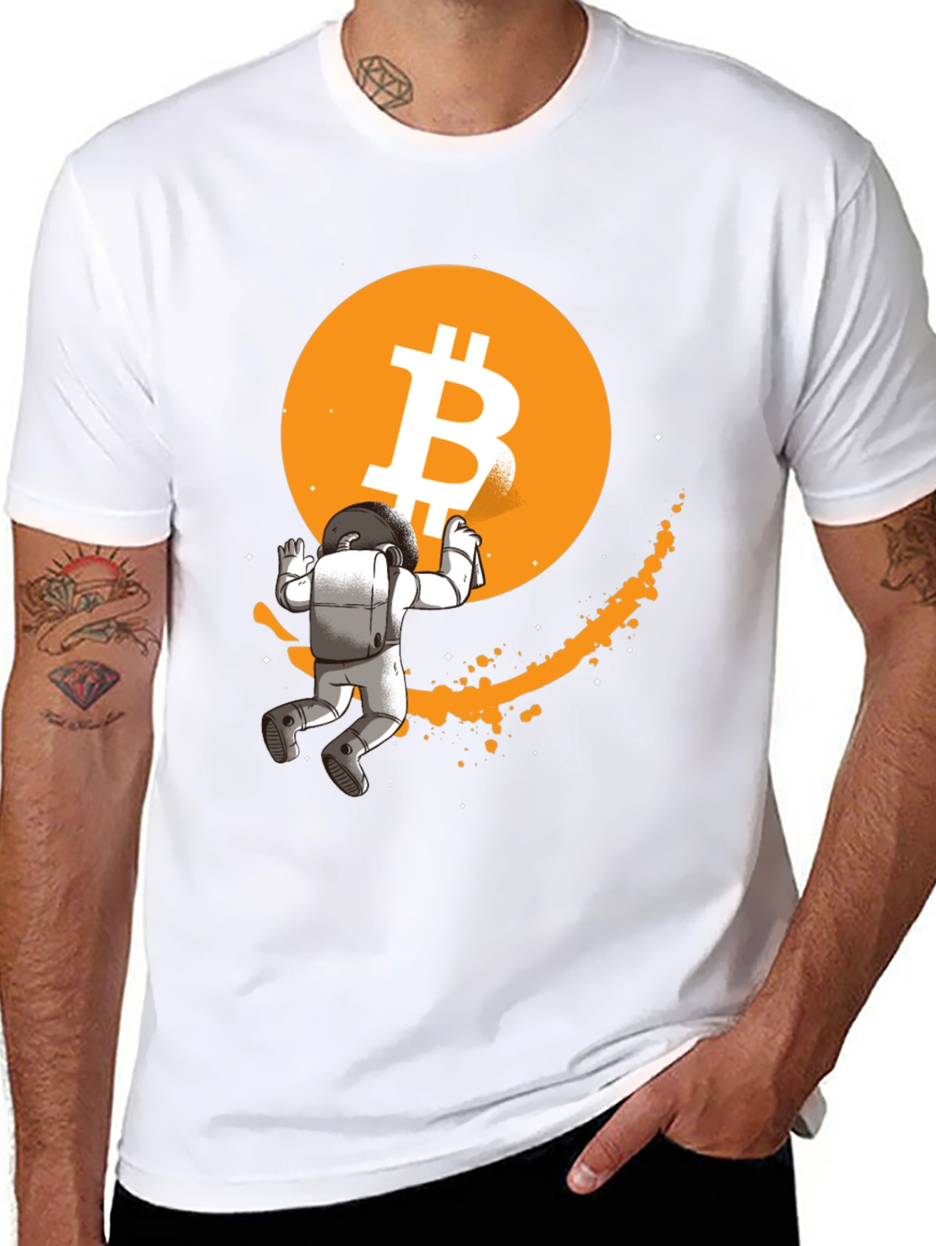 Bitcoin Astronaut T-Shirt - Crypto Space Explorer Tee