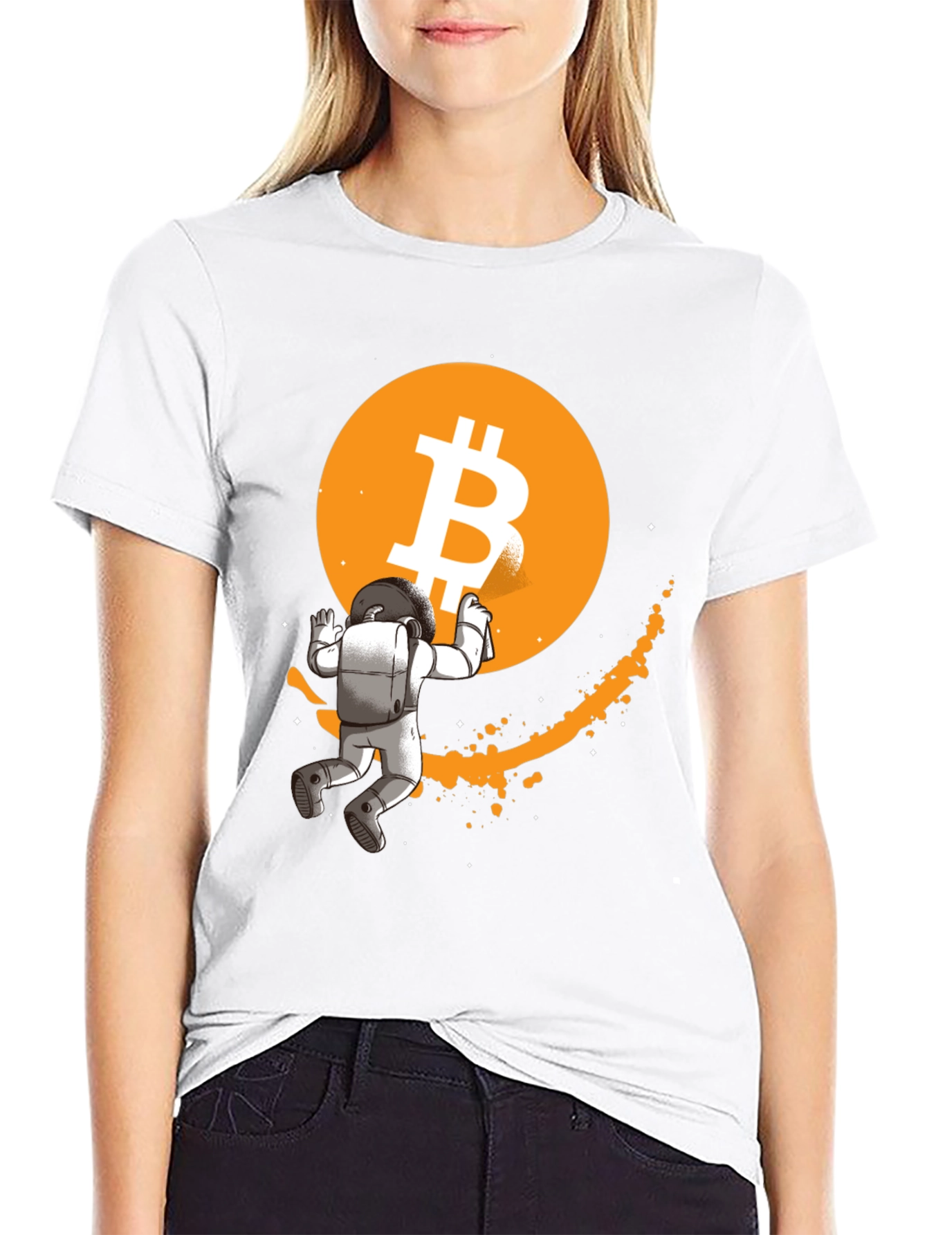 Bitcoin Astronaut T-Shirt - Crypto Space Explorer Tee