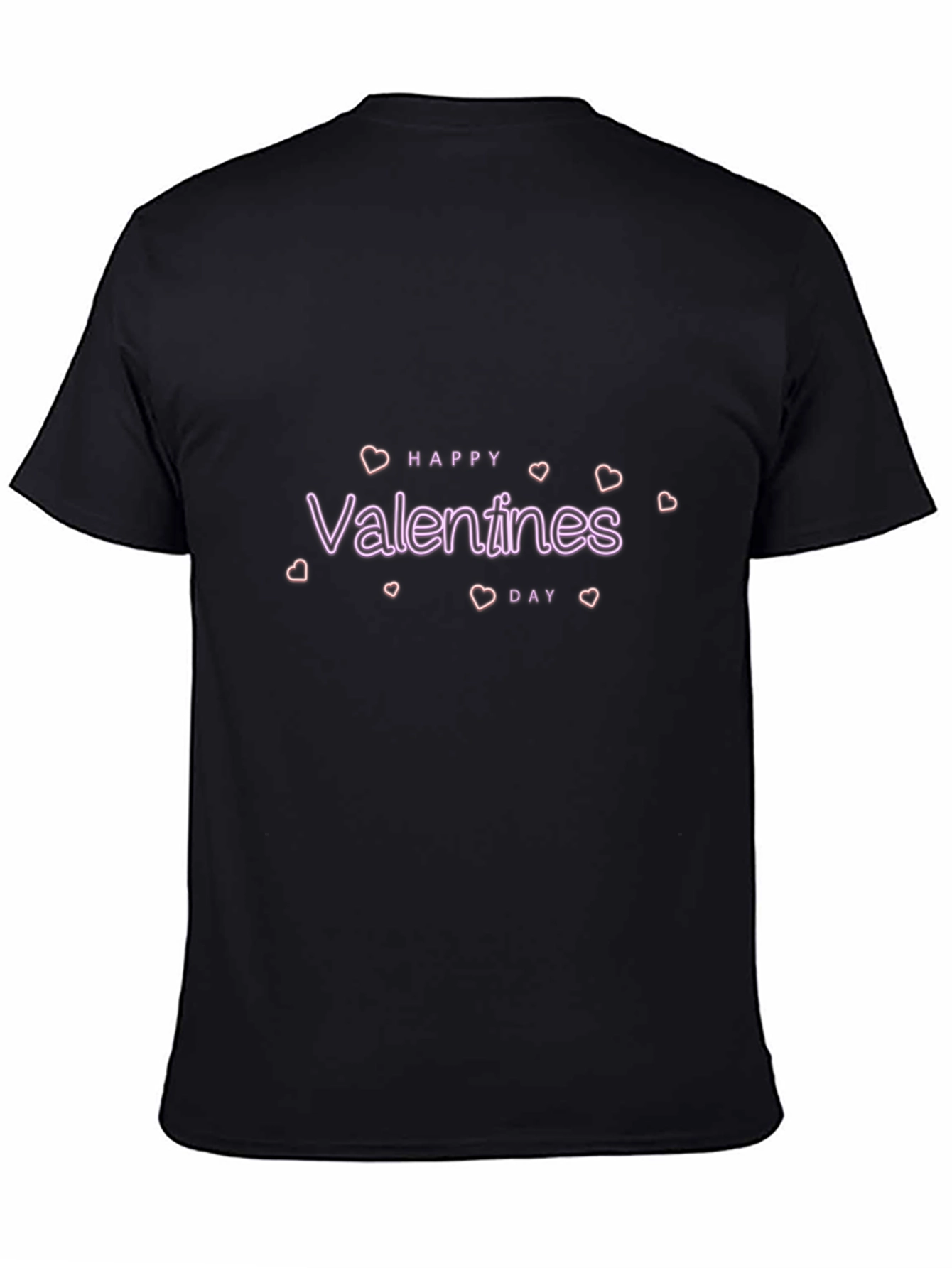 Happy Valentines Day Black T-Shirt