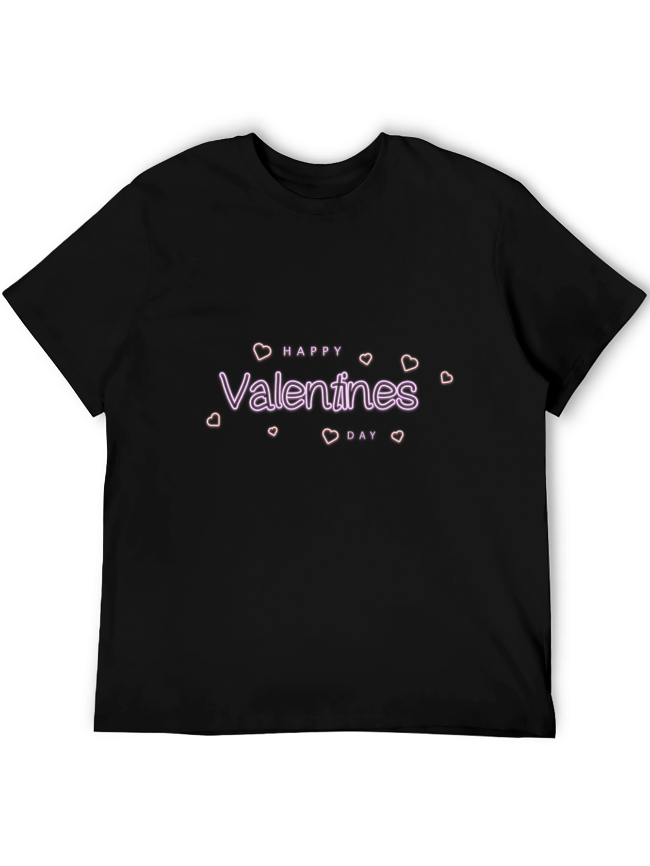 Happy Valentines Day Black T-Shirt