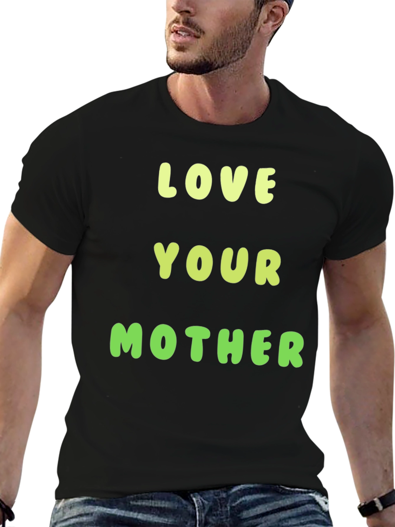 Love Your Mother Graphic Tee - Black Cotton T-Shirt