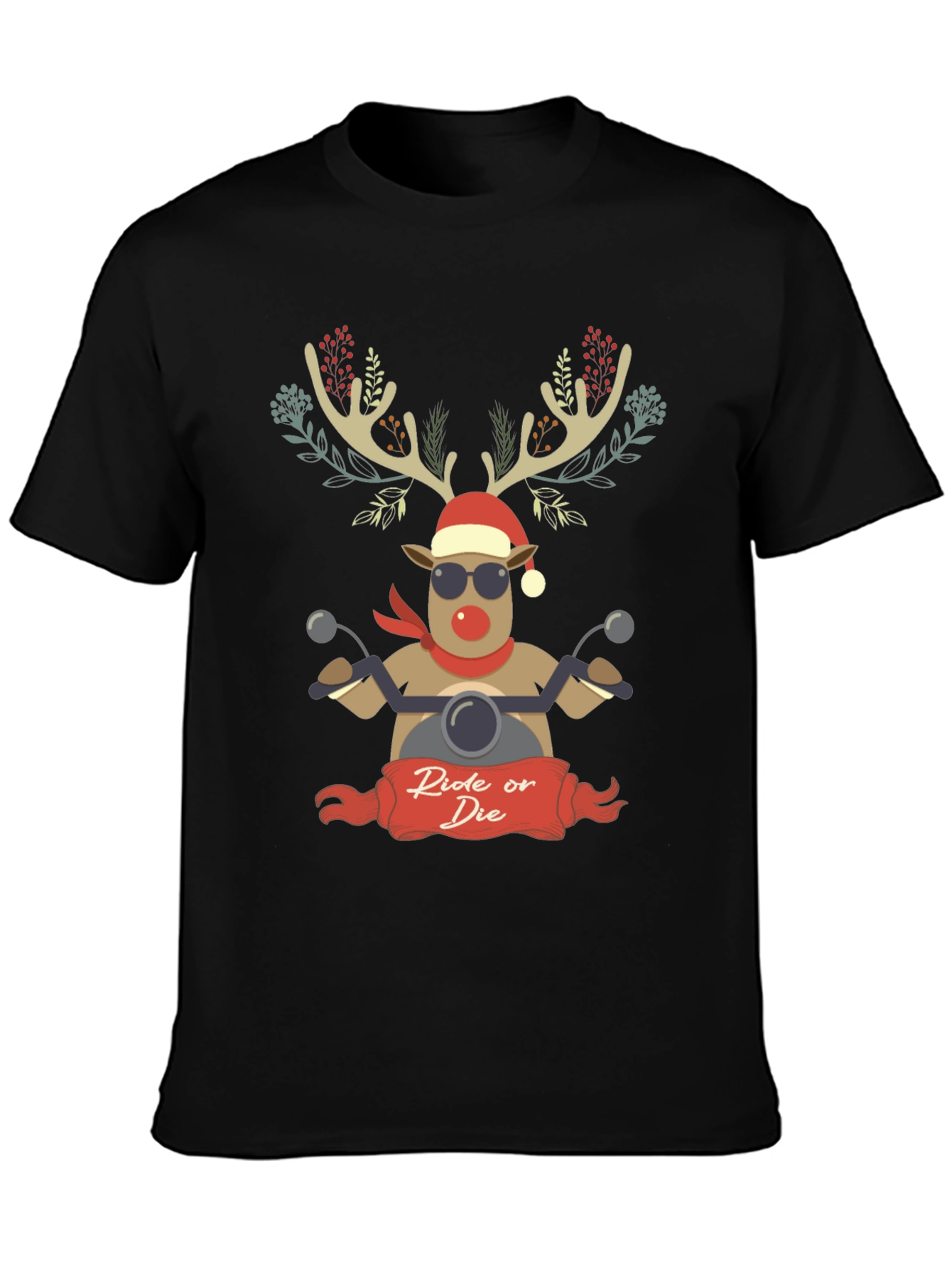 Ride or Die Reindeer Christmas T-Shirt