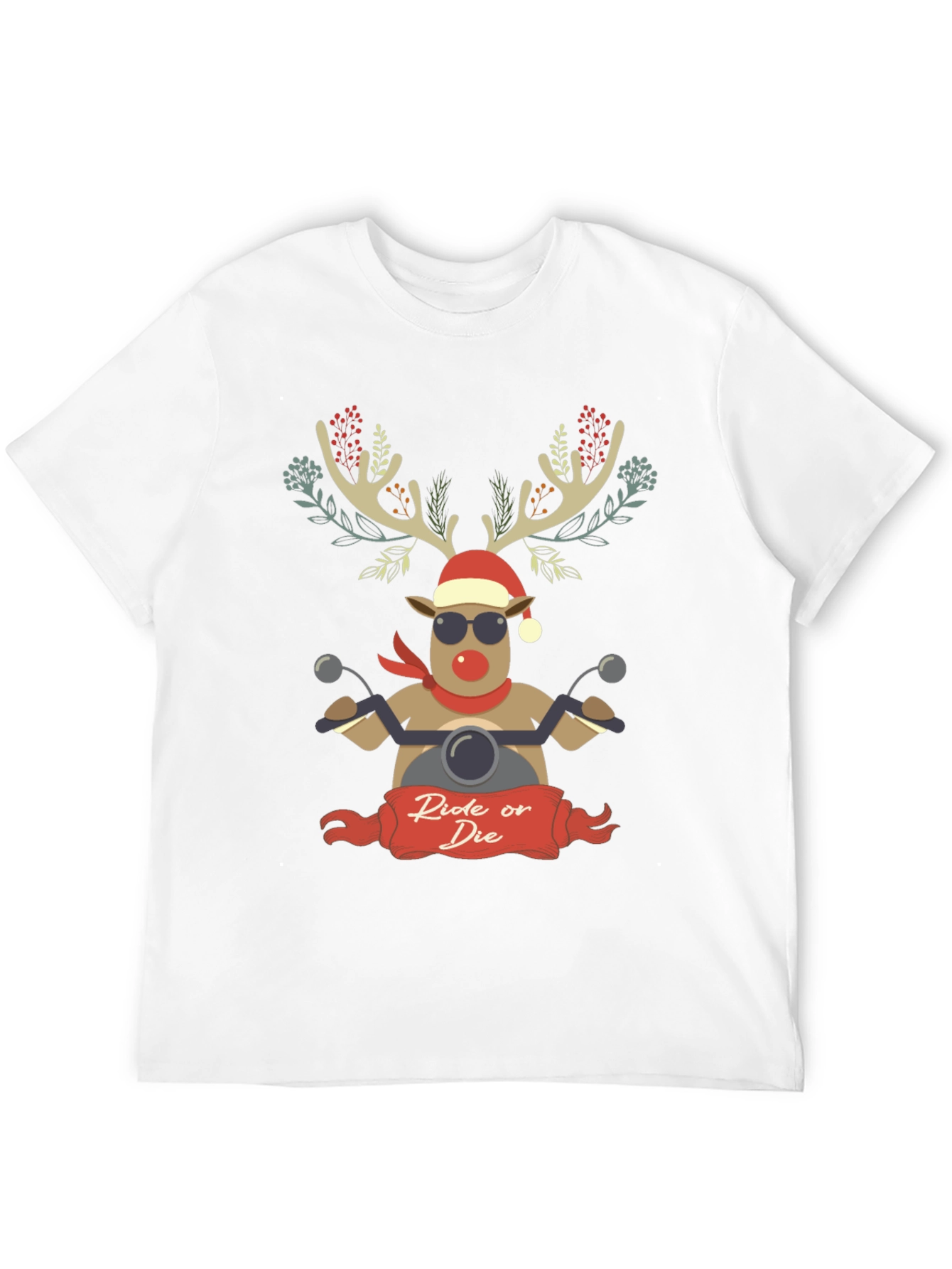 Ride or Die Reindeer Christmas T-Shirt