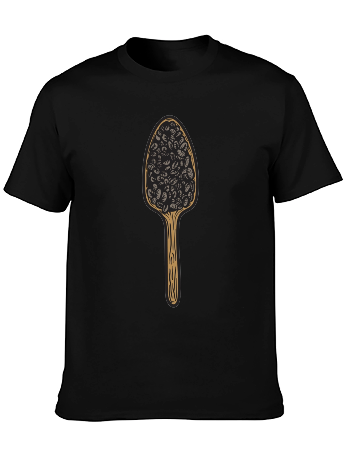 Novelty Spoon Black T-Shirt