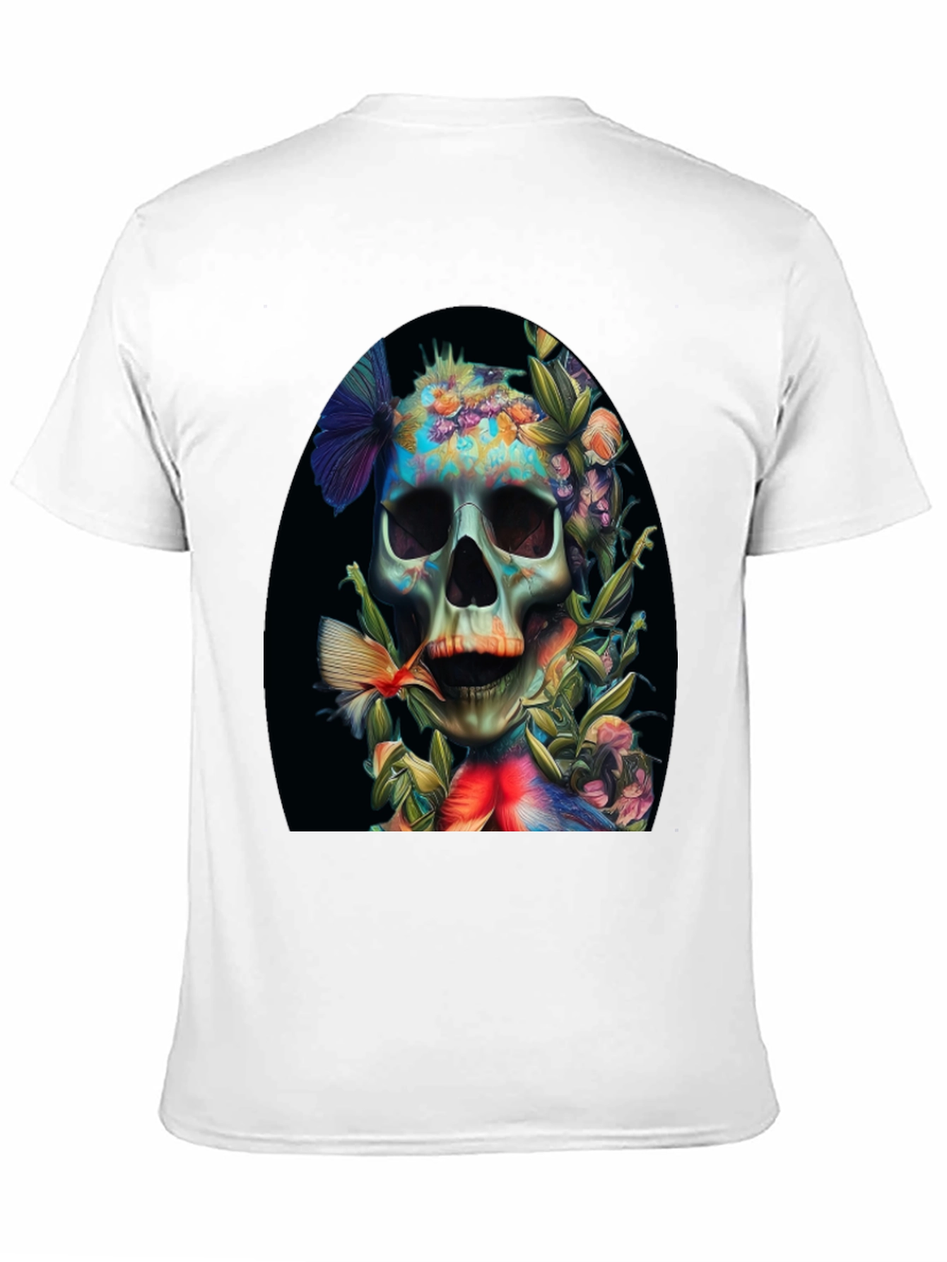 Floral Skull Graphic T-Shirt