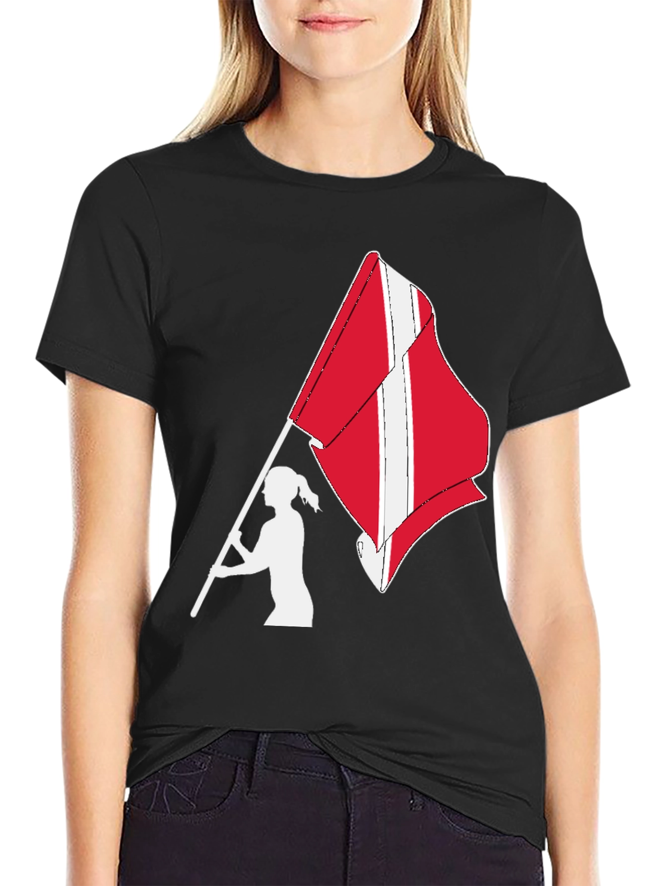 Denmark Flag Waving T-Shirt