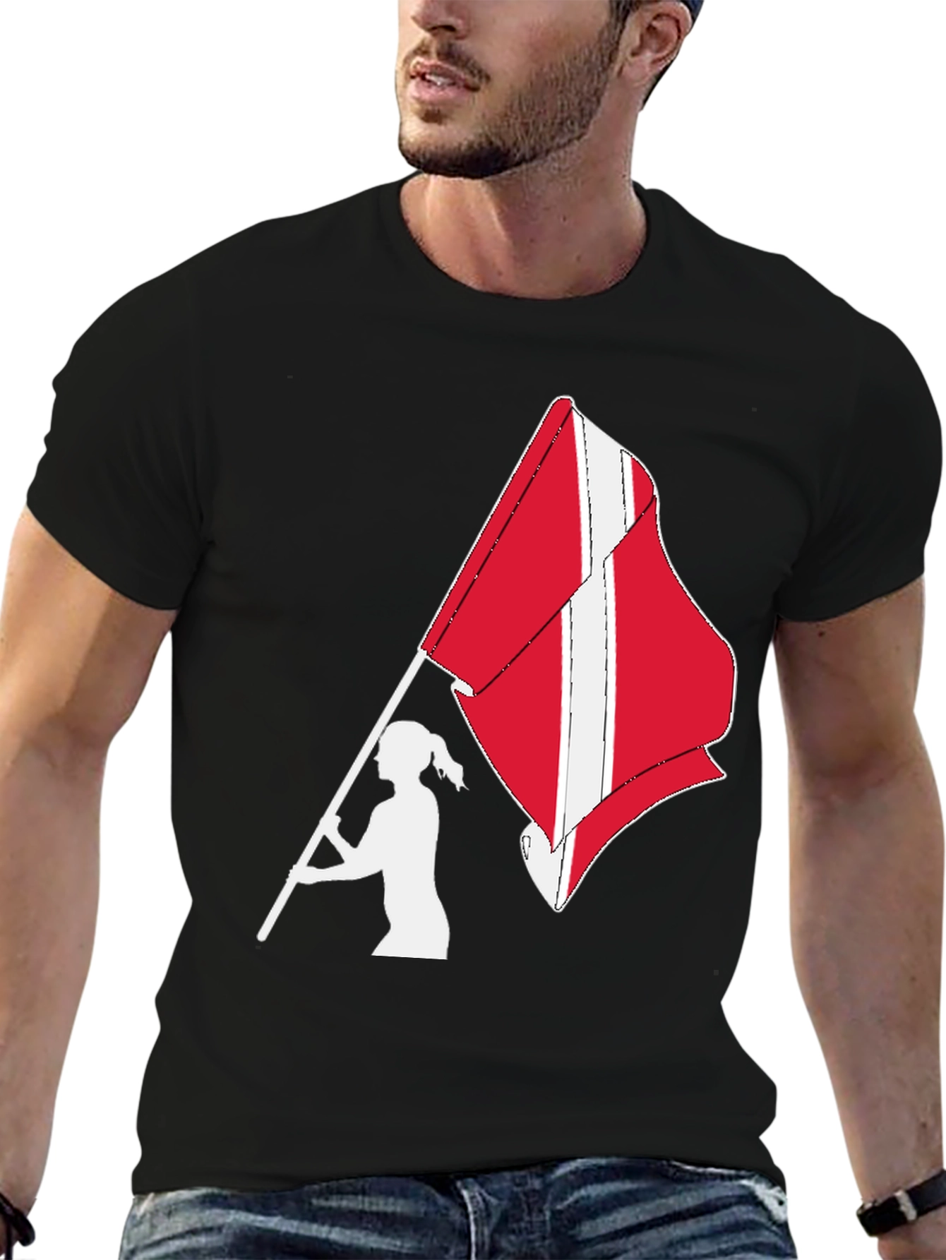 Denmark Flag Waving T-Shirt