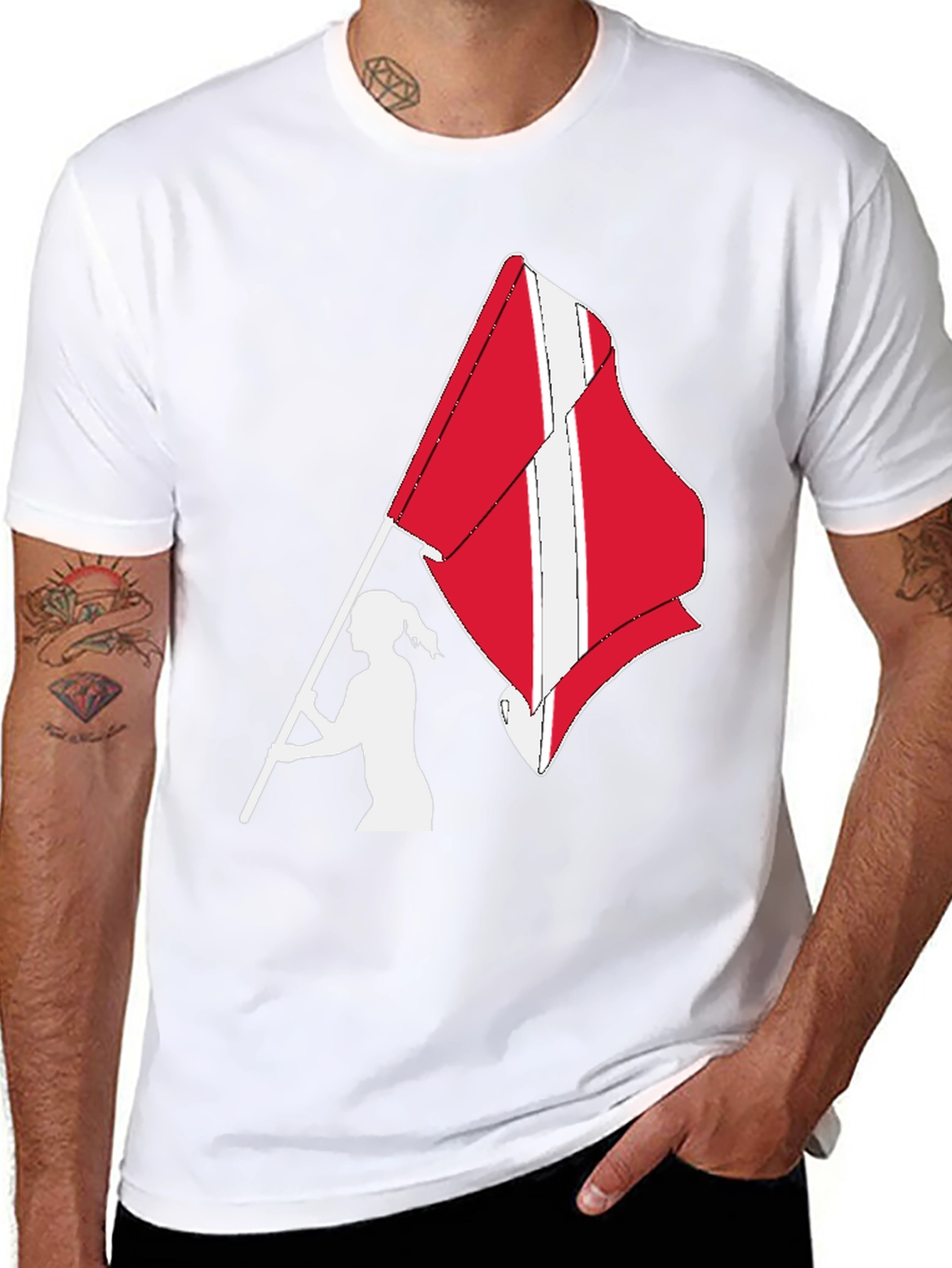 Denmark Flag Waving T-Shirt