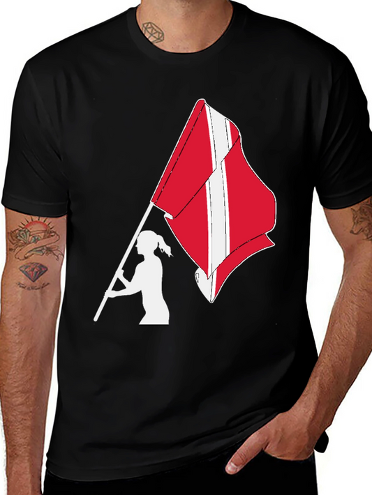 Denmark Flag Waving T-Shirt