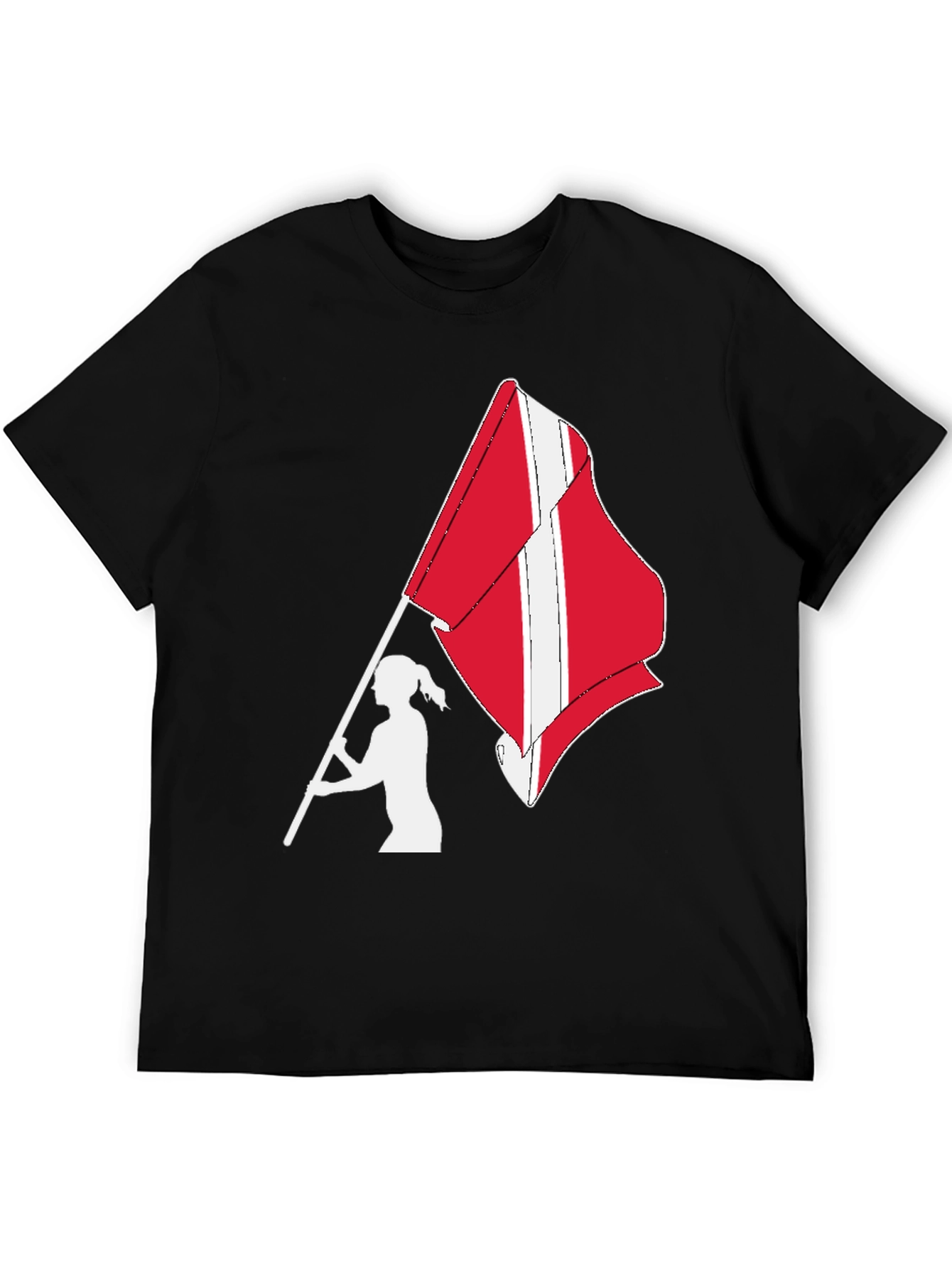Denmark Flag Waving T-Shirt