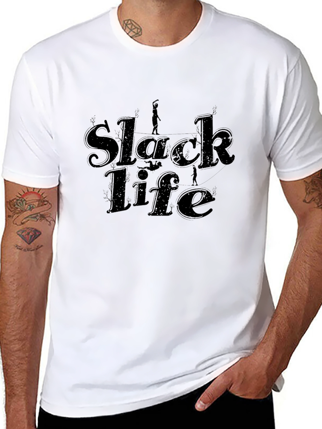 Slack Life Black T-Shirt - Casual Comfort Tee