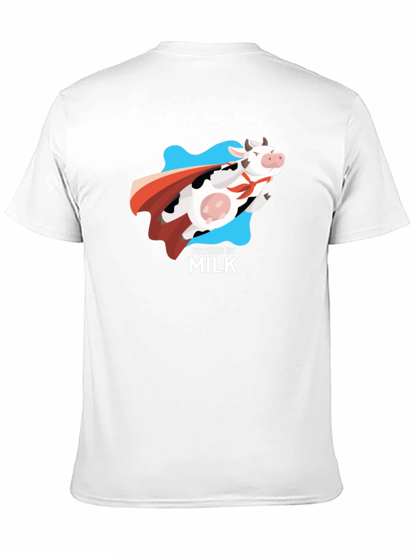 Powered By Milk T-Shirt - Super Cow Graphic Tee