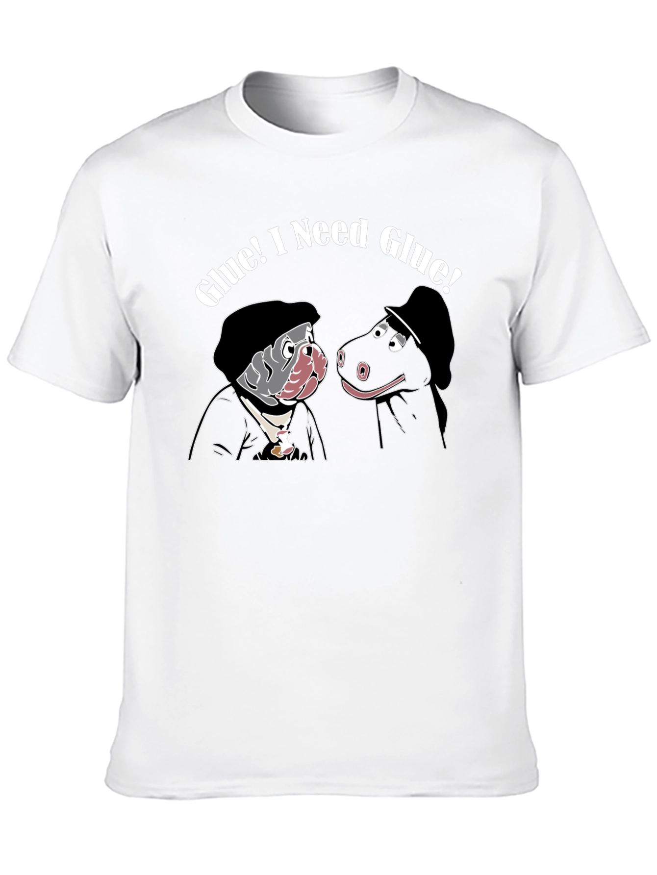 Glue! I Need Glue! Black T-Shirt
