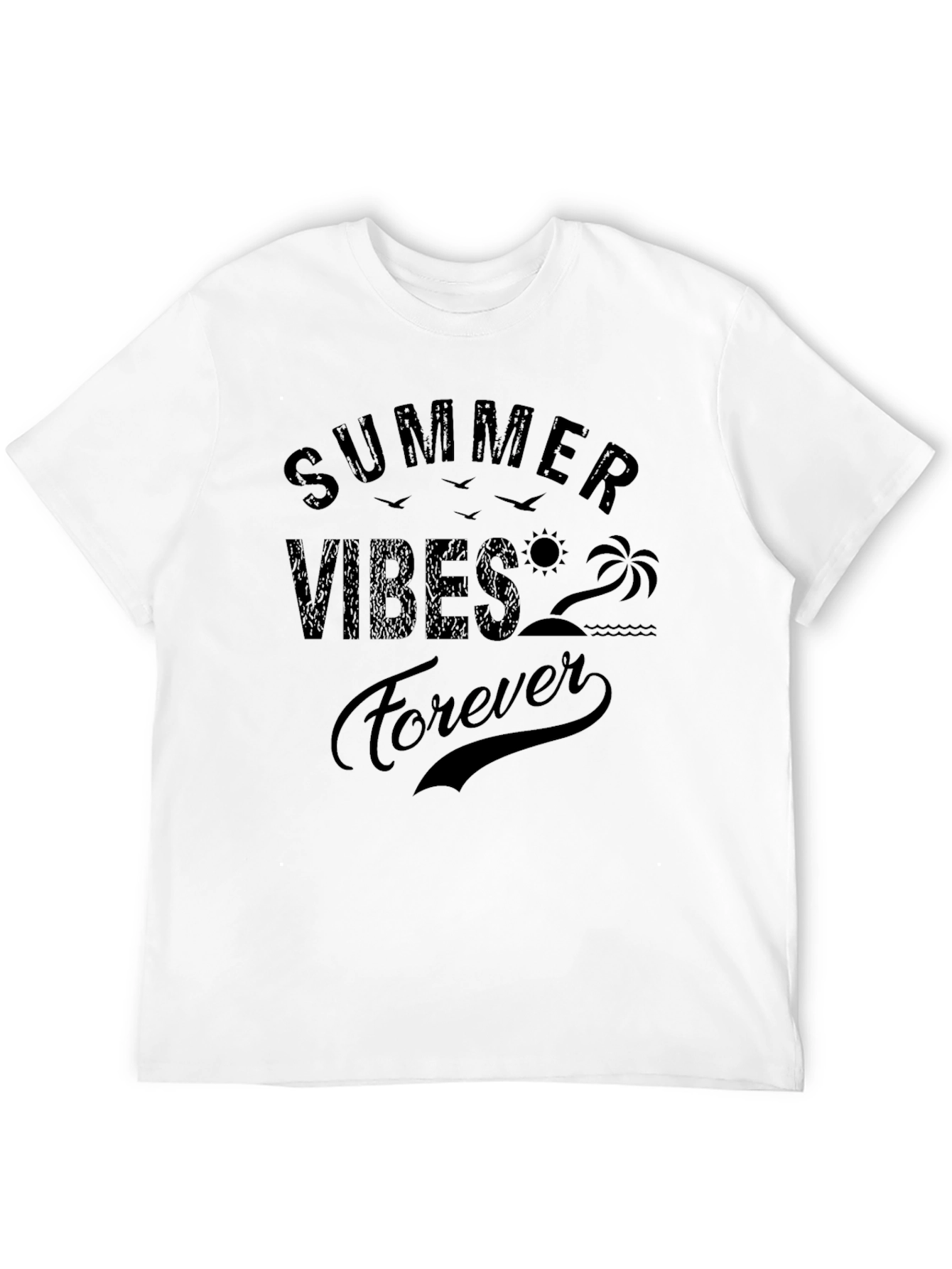 Summer Vibes Forever Black T-Shirt