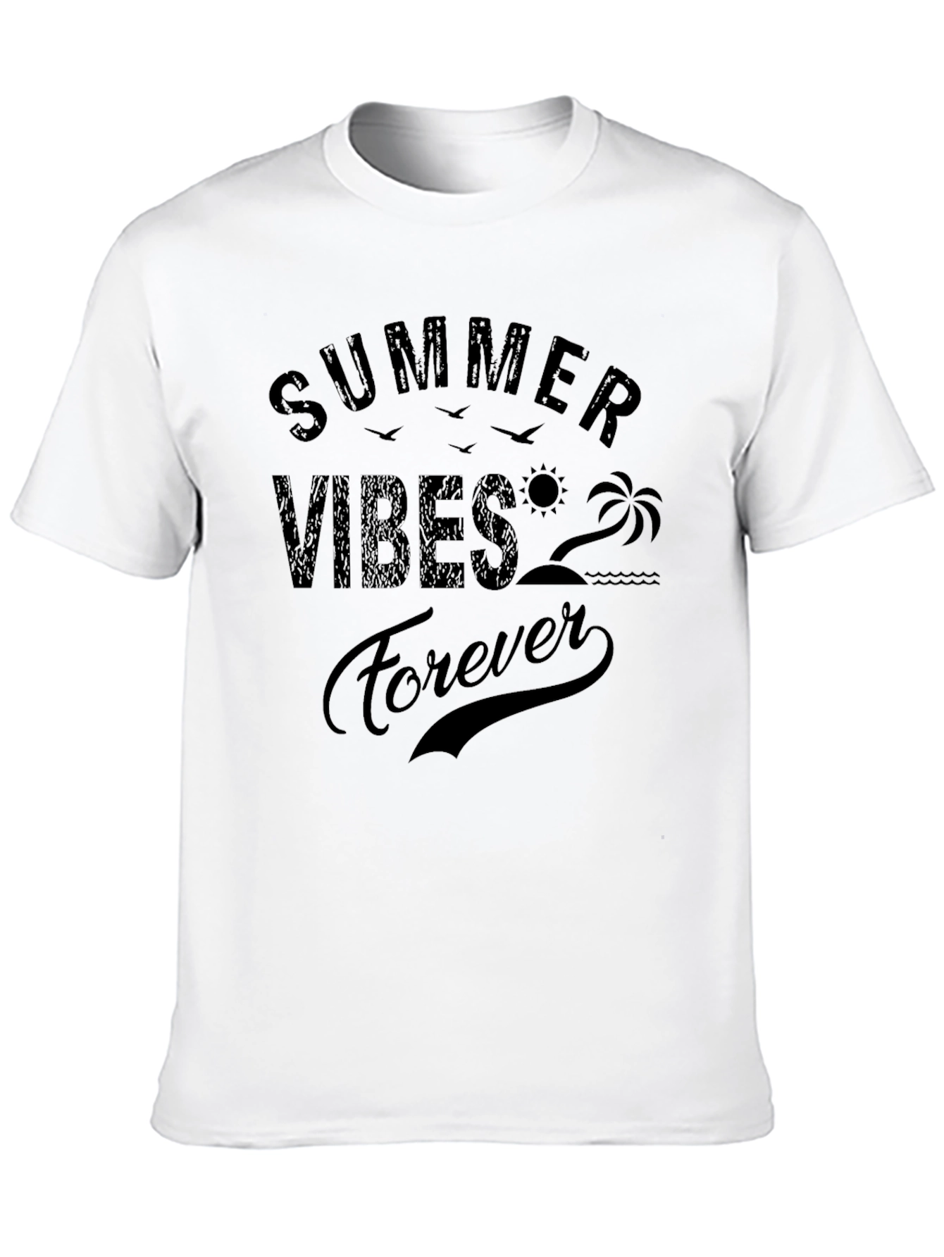 Summer Vibes Forever Black T-Shirt
