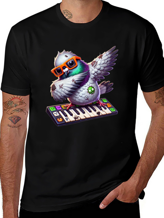 Pigeon Pianist Halloween T-Shirt