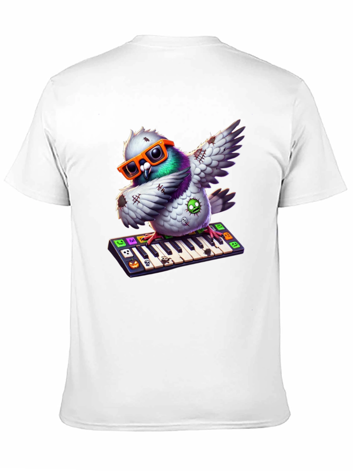 Pigeon Pianist Halloween T-Shirt