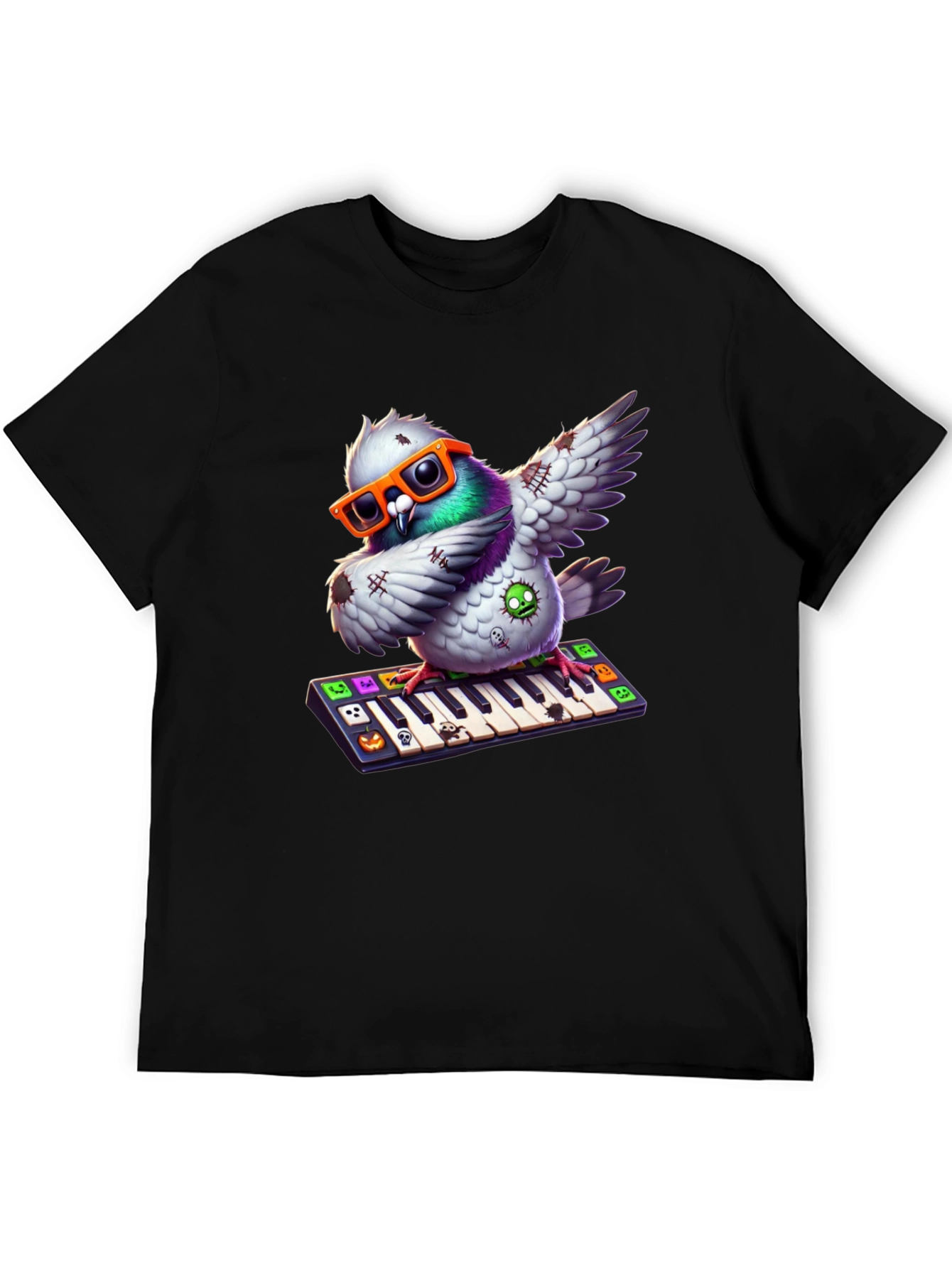 Pigeon Pianist Halloween T-Shirt