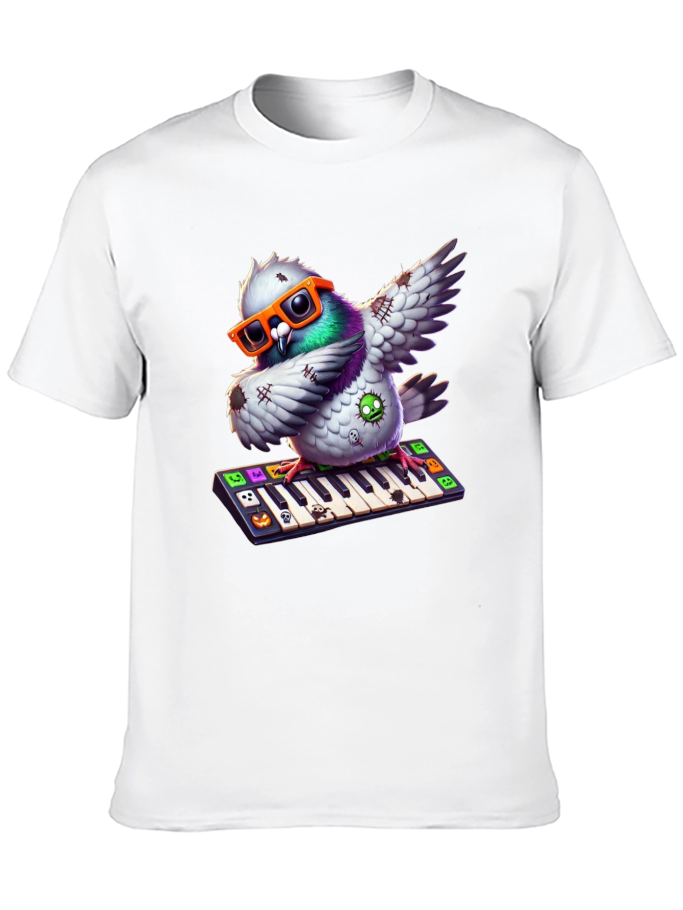 Pigeon Pianist Halloween T-Shirt