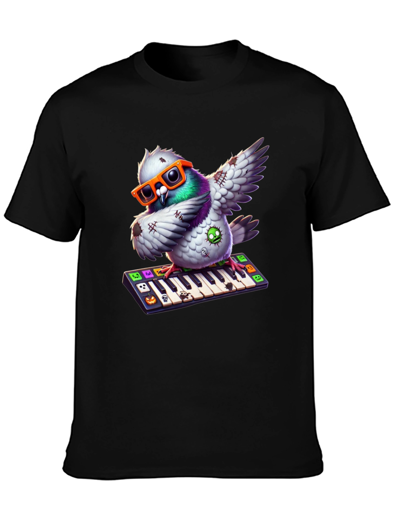 Pigeon Pianist Halloween T-Shirt