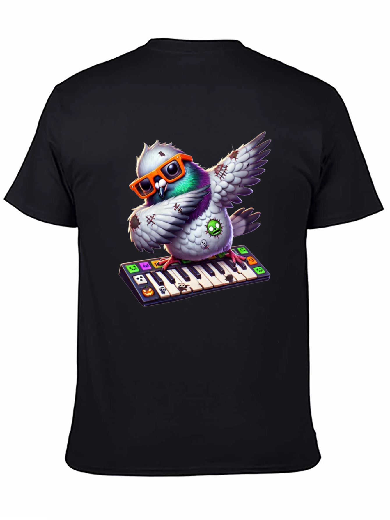 Pigeon Pianist Halloween T-Shirt