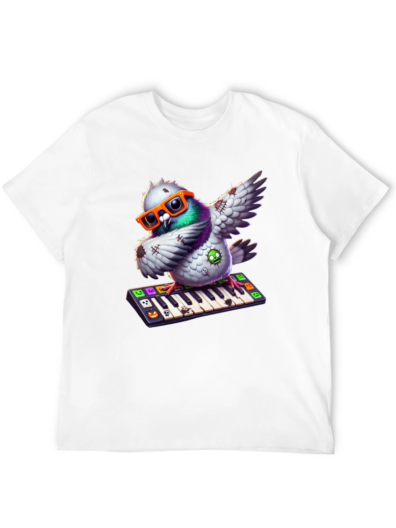 Pigeon Pianist Halloween T-Shirt