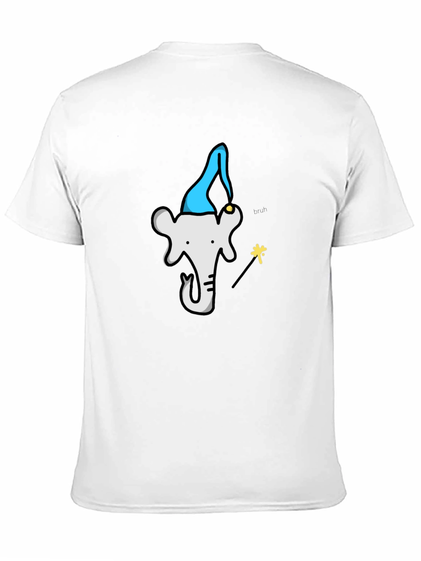 Wizard Elephant Graphic Tee - Black Cotton T-Shirt