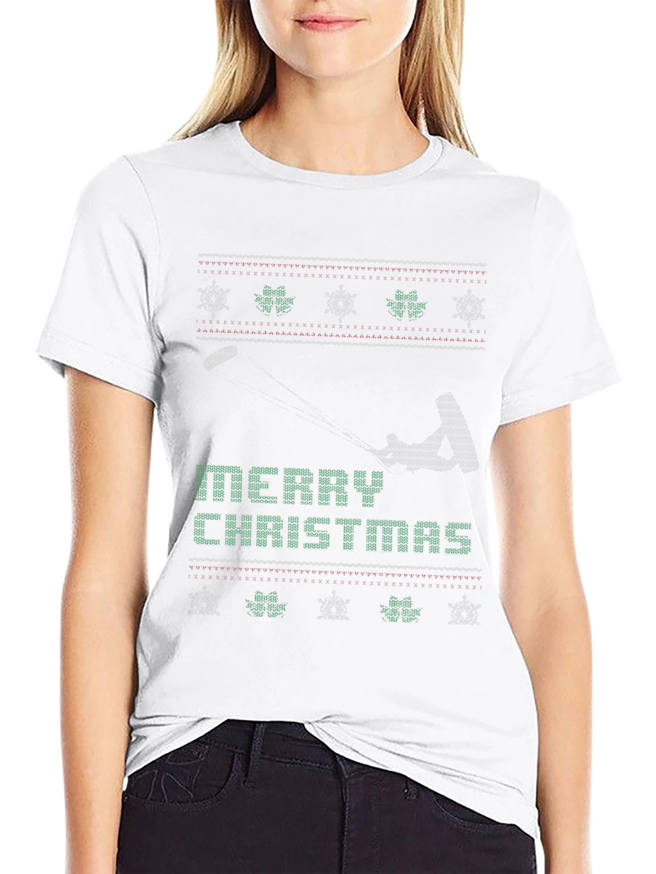 Merry Christmas Kitesurfing Ugly Sweater Tee