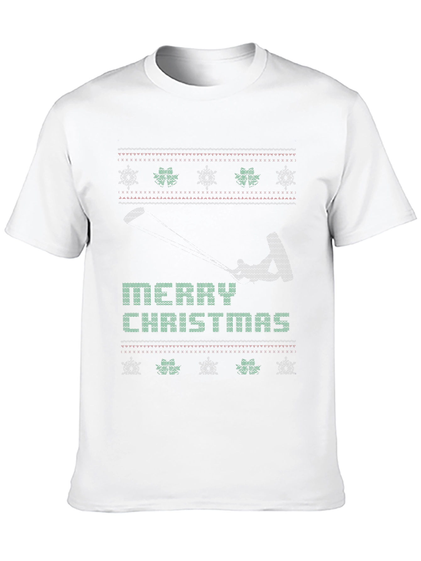 Merry Christmas Kitesurfing Ugly Sweater Tee