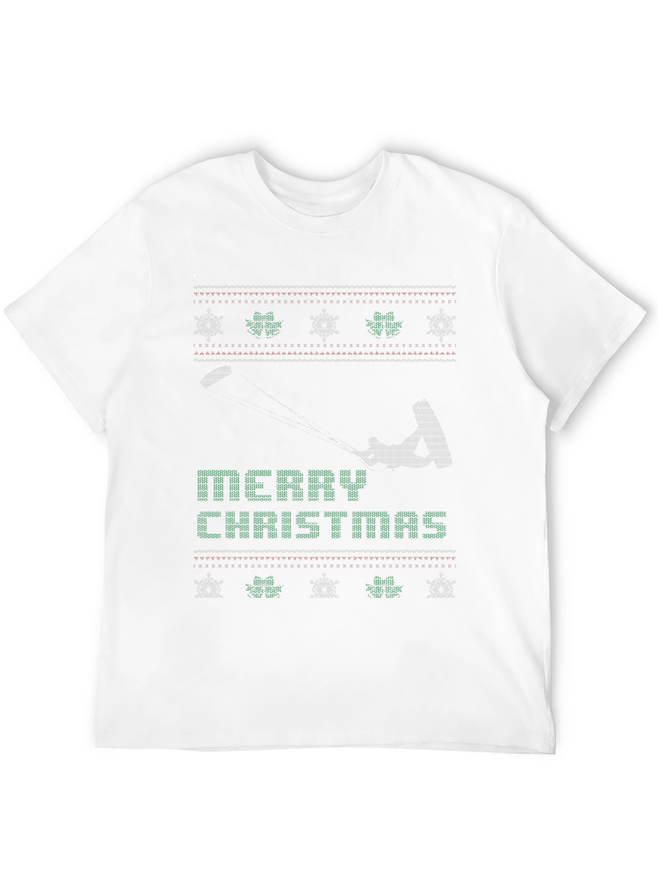 Merry Christmas Kitesurfing Ugly Sweater Tee