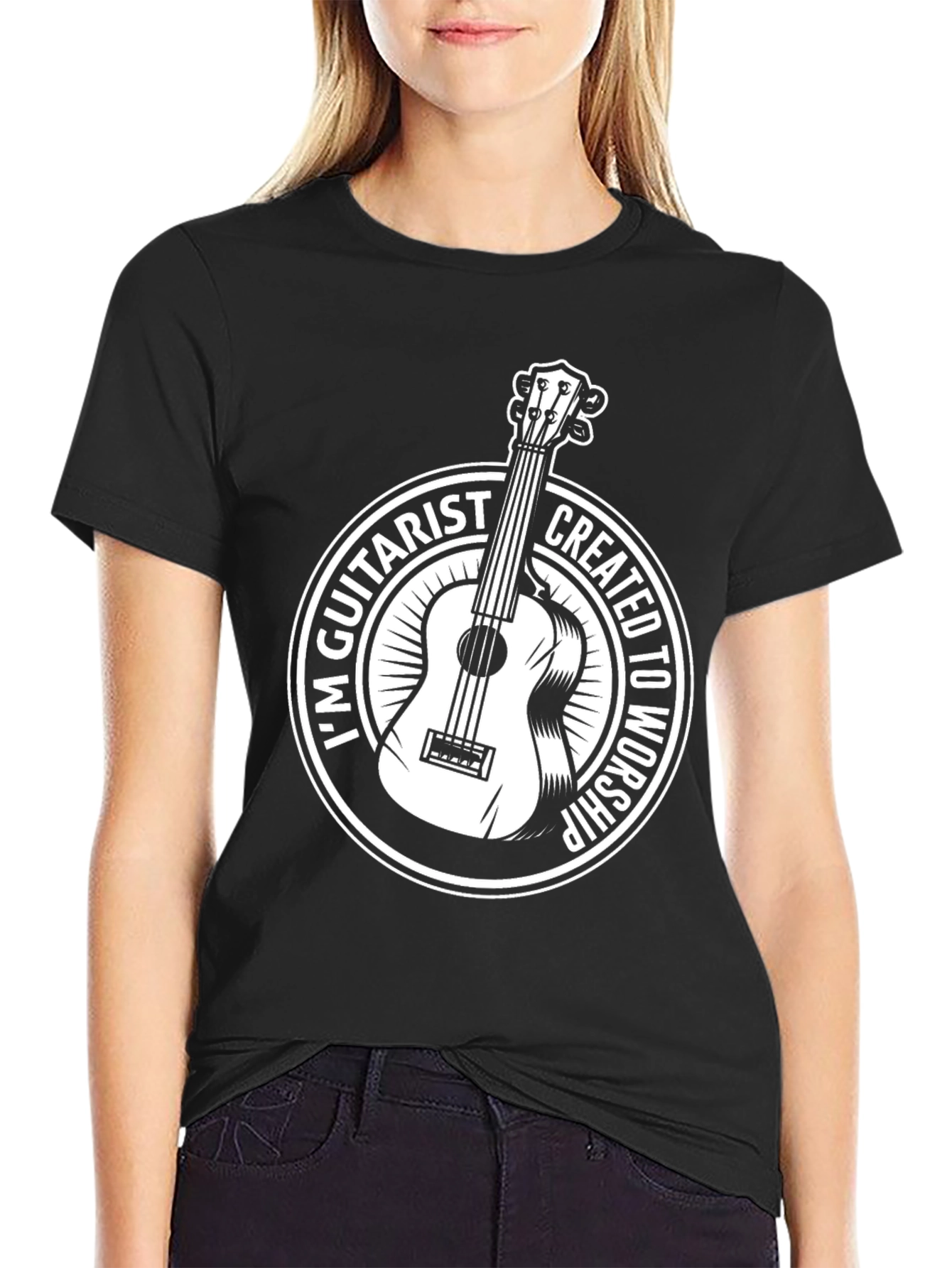 Guitarist Worship Graphic Tee - Black
