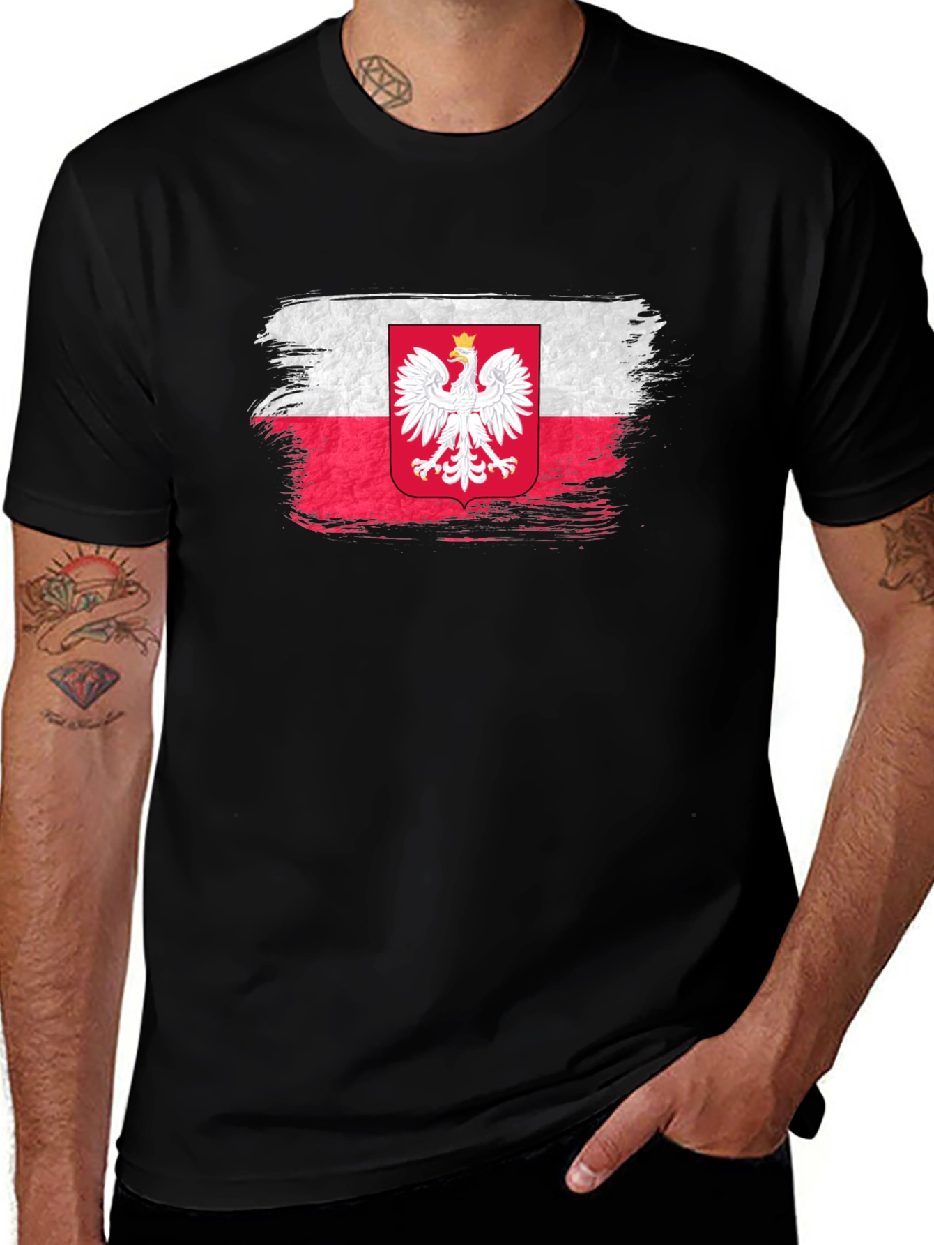 Polish Eagle Flag T-Shirt - Patriotic Pride