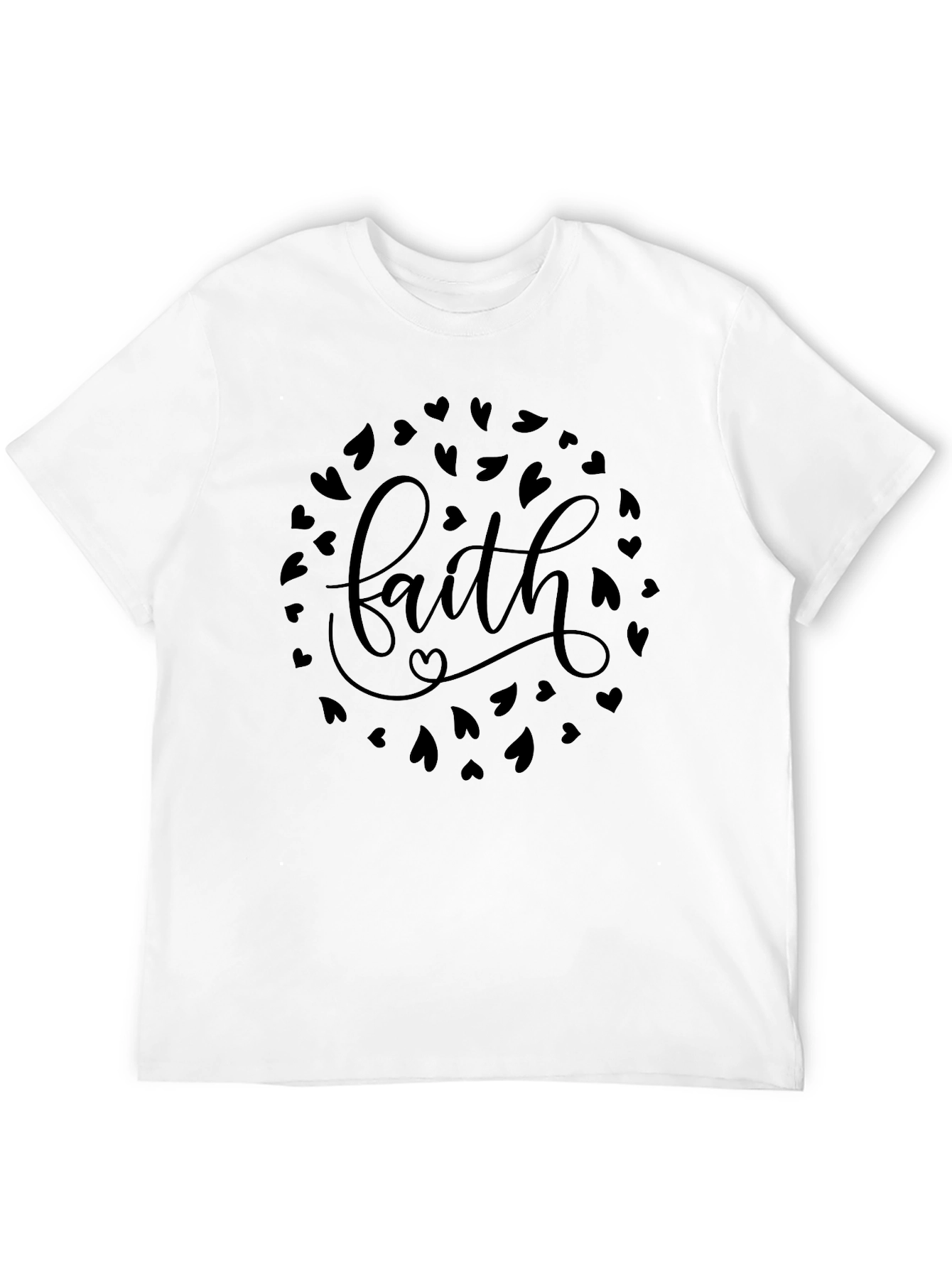 Faith T-Shirt Heart Design Christian Apparel