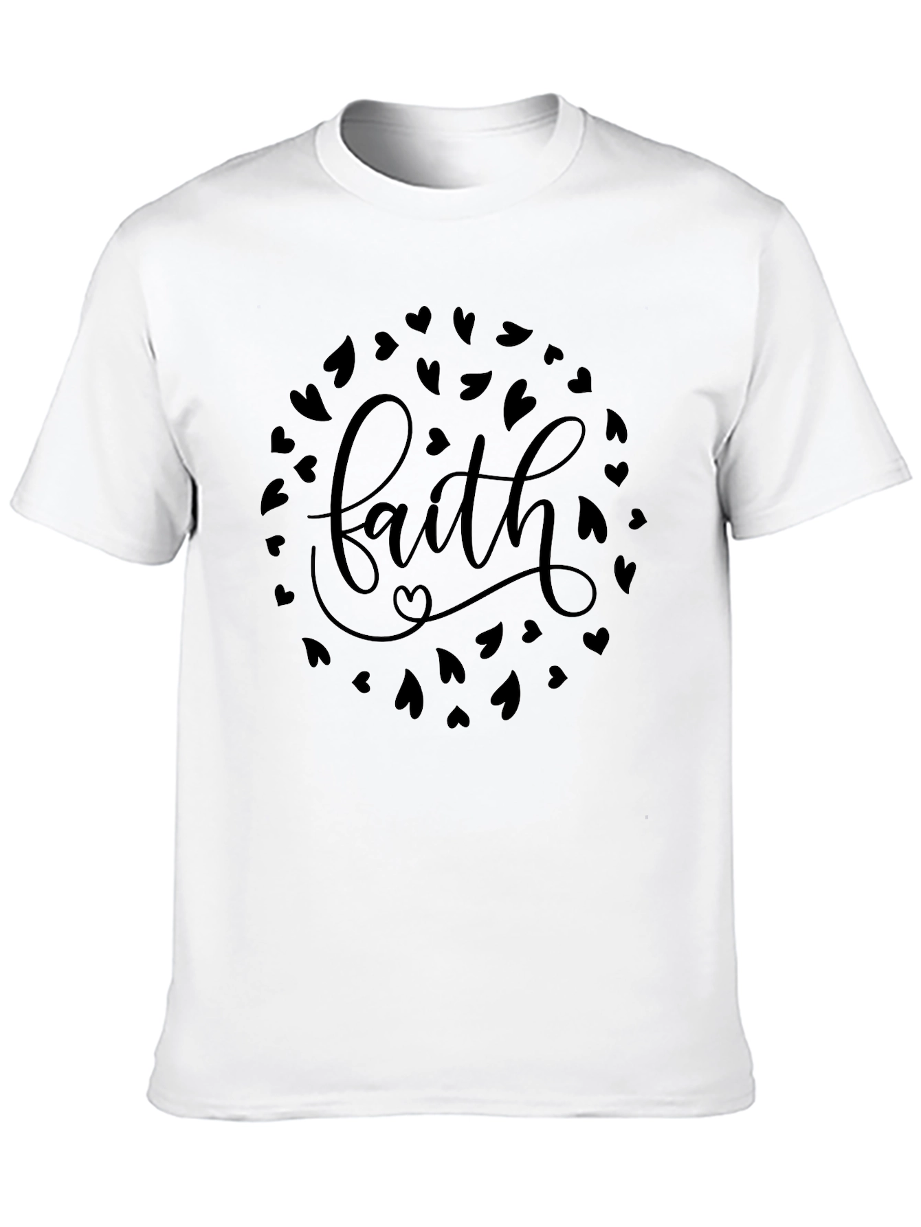 Faith T-Shirt Heart Design Christian Apparel