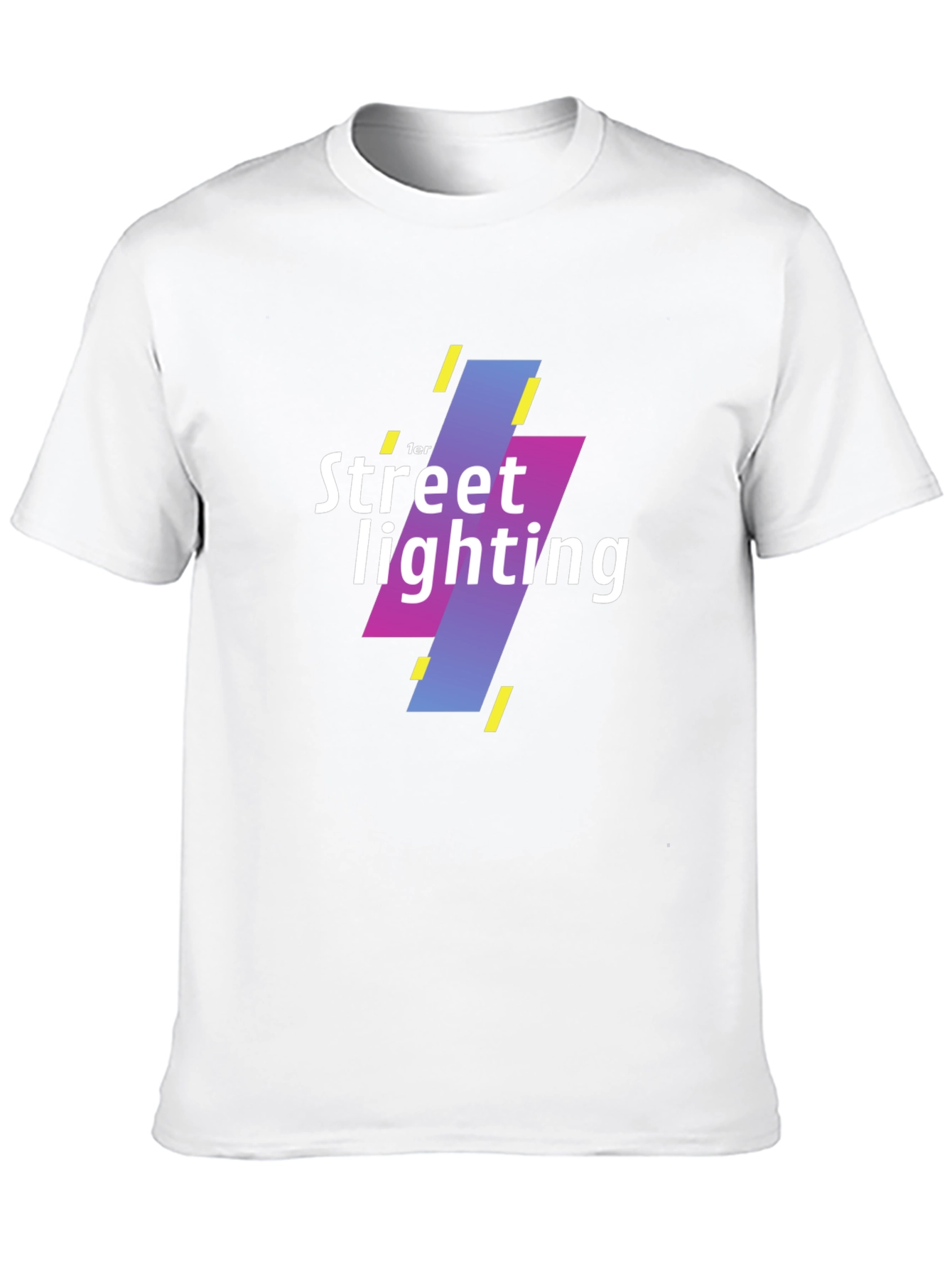 Street Lighting Graphic Tee - Modern Black T-Shirt