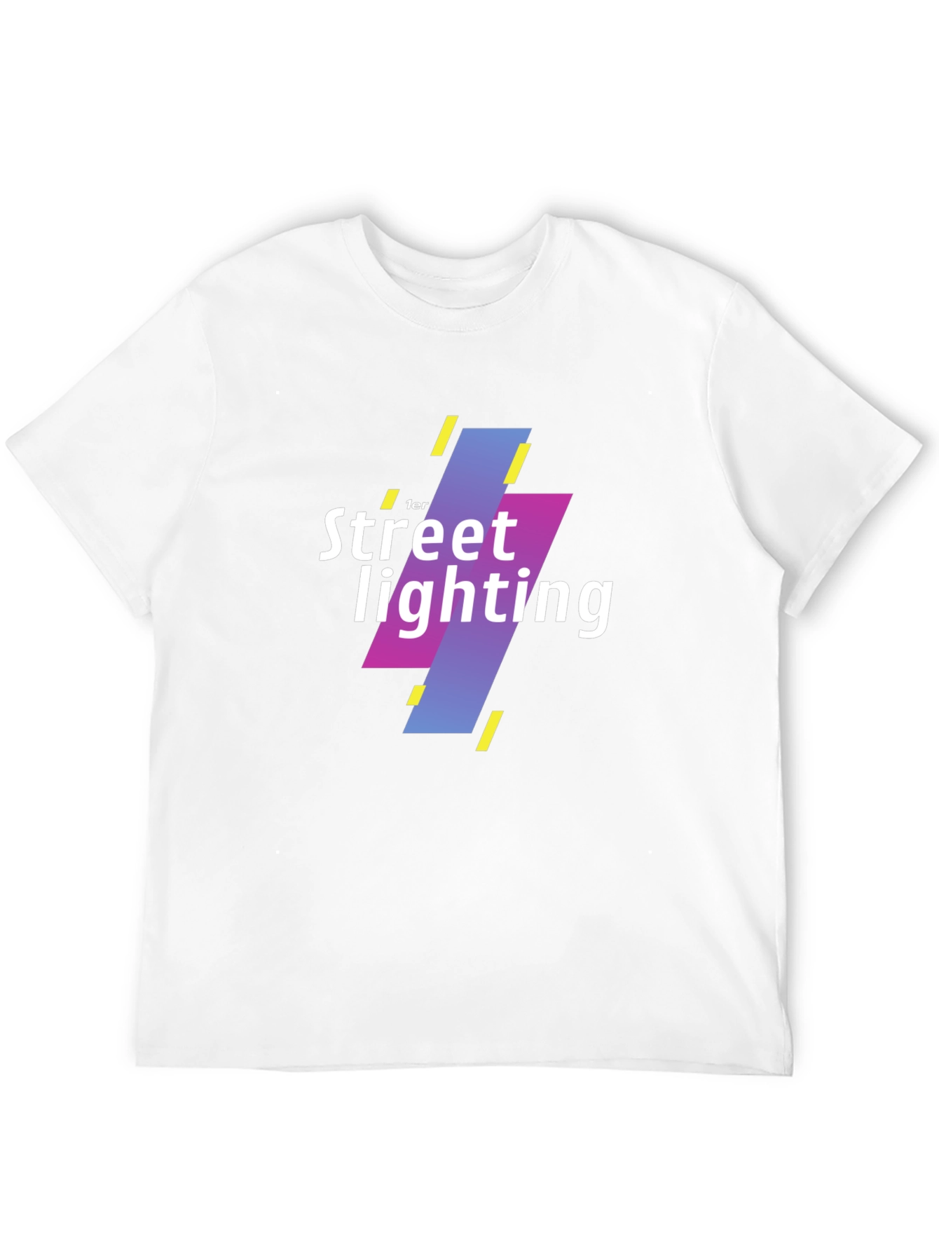 Street Lighting Graphic Tee - Modern Black T-Shirt