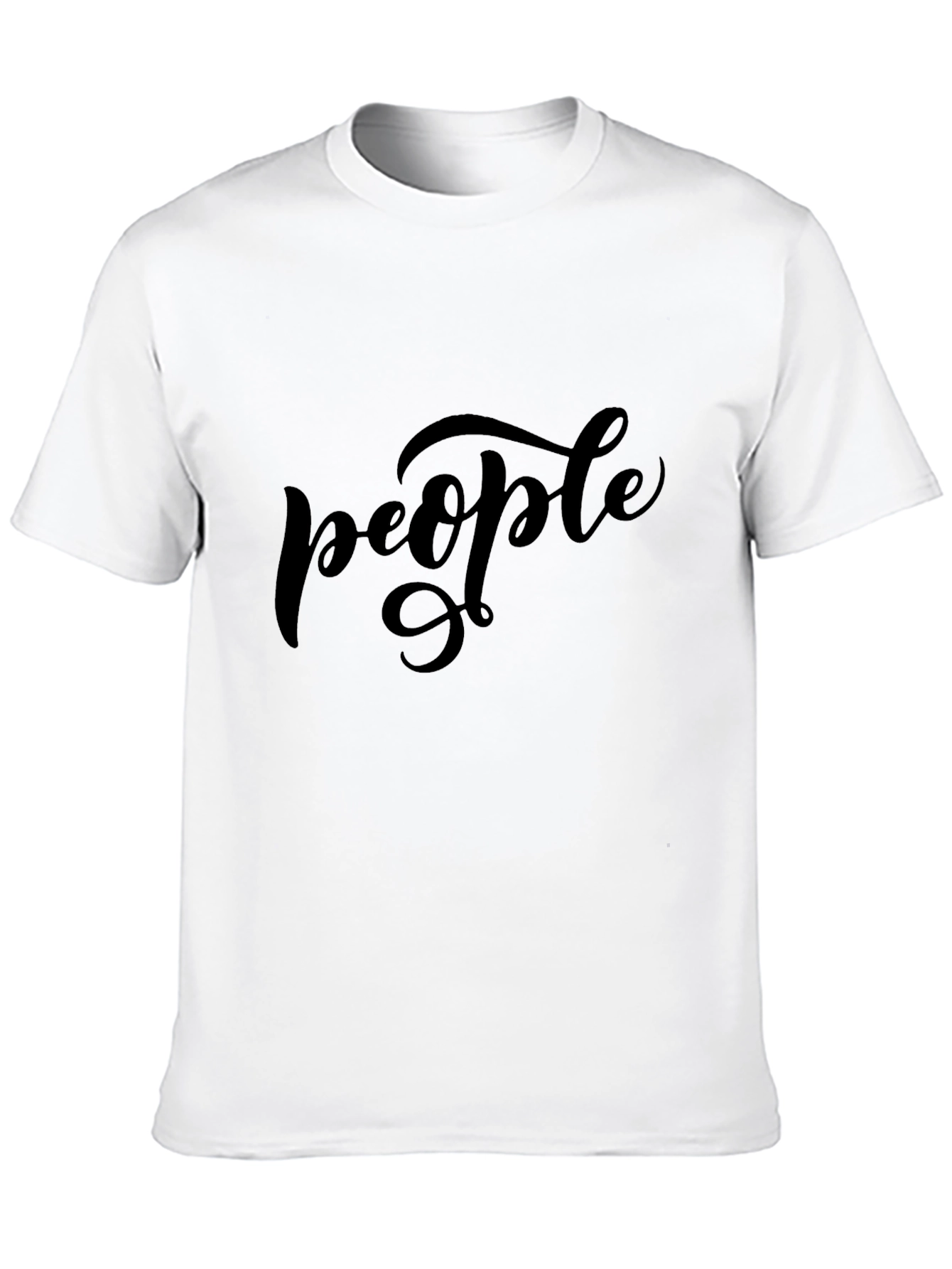 People Graphic Black T-Shirt Casual Wear